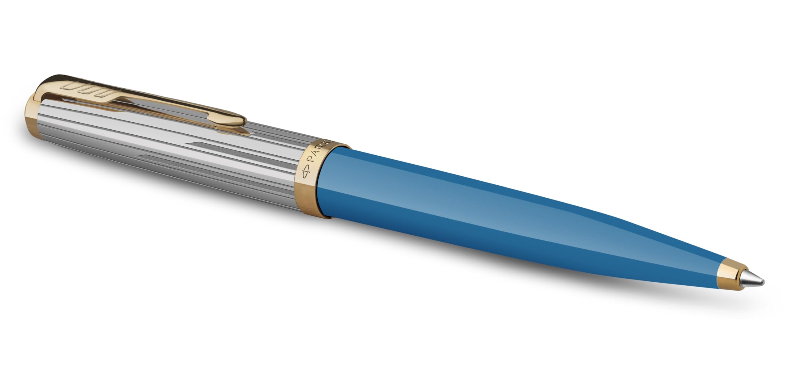 Parker 51 Premium Collection Ballpoint Pen | Turquoise with Gold Trim | Black Ink | Gift Boxed