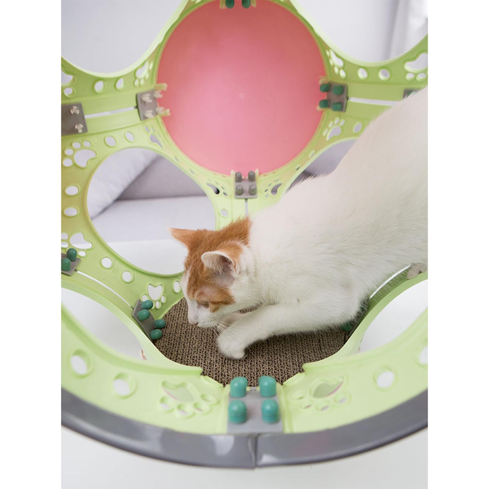 Cat Tunnel Toy, Home Indoor Playing Cute Training Pet Supplies Bed Cat Climbing Frame, Pet Interactive Toy for Dogs Kitten Puppy, Bianco