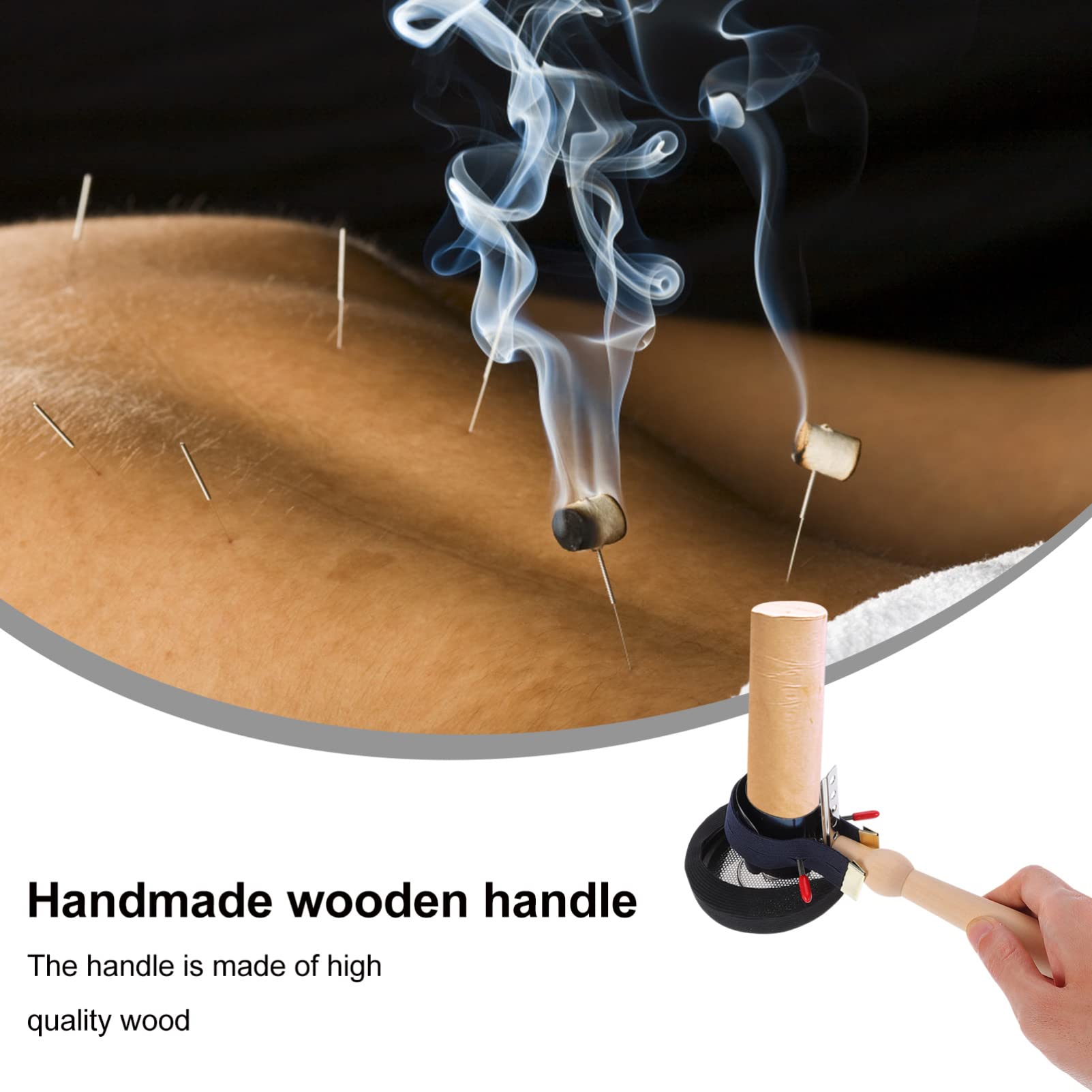 Beavorty Moxa Stick Holder Moxa Roll Fixing Rack Temperature Control Smoke Reduction