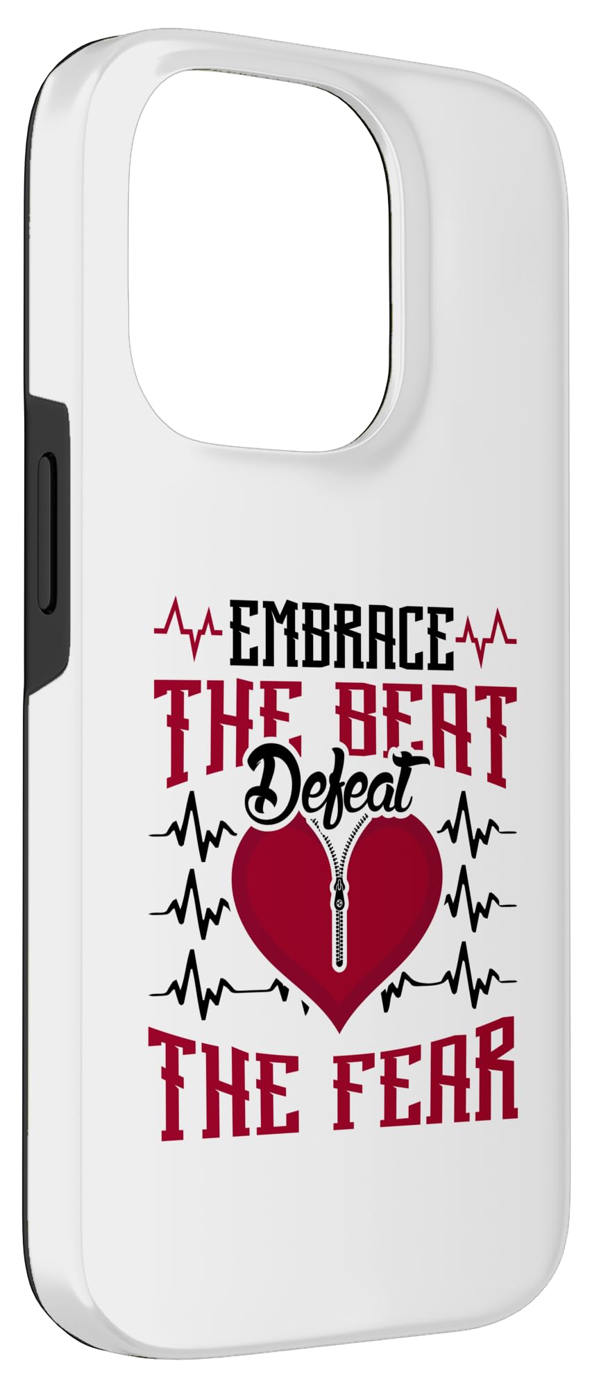 Embrace The Beat Defeat The Fear - Open Heart Surgery Case for iPhone 14 Pro - Image 3