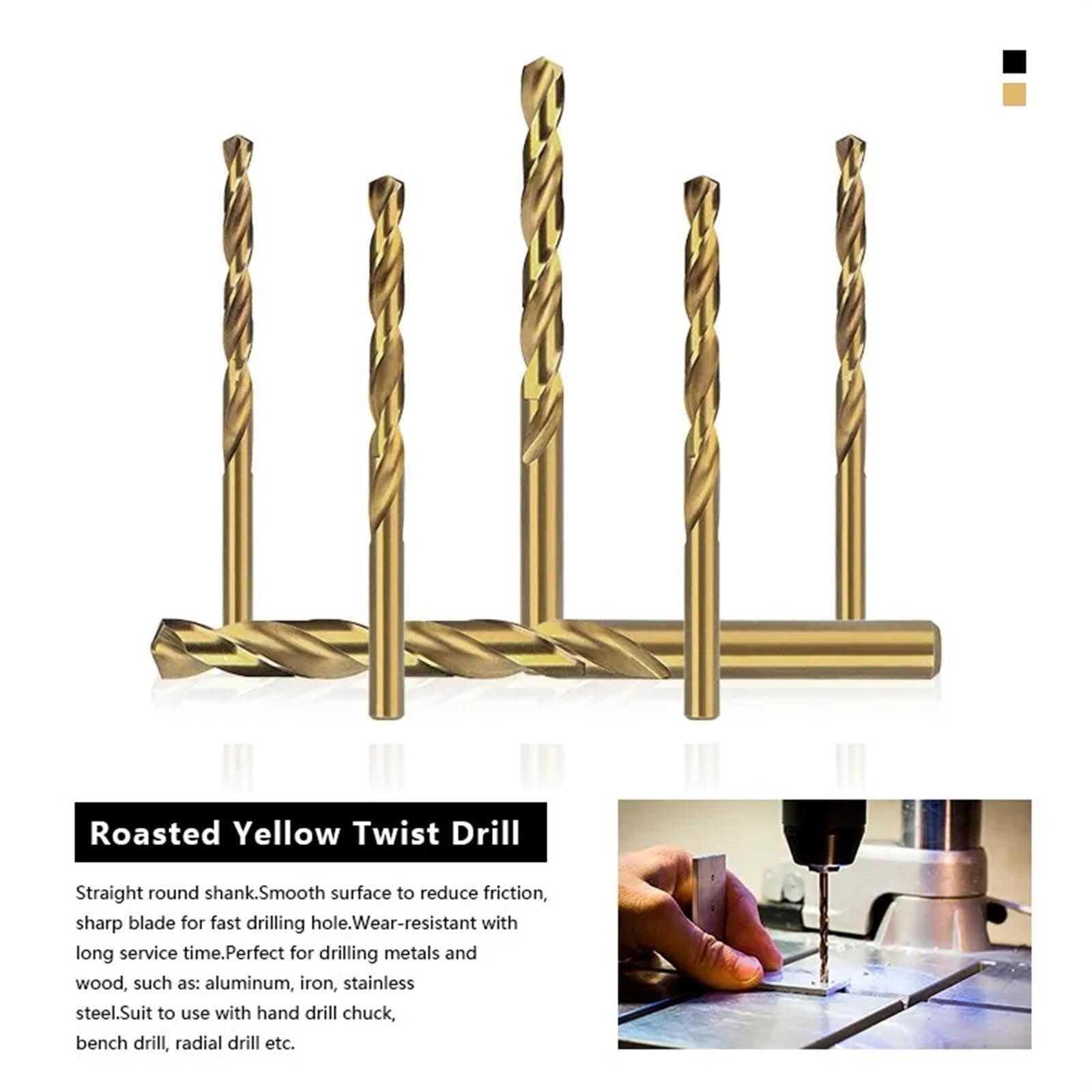 Twist Drill Bit Set M42 3 Edge HSS Hole Drill Cobalt Drill Bit for Stainless Steel Wood Metal Drilling 1Pcs(1pc 7.5mm)