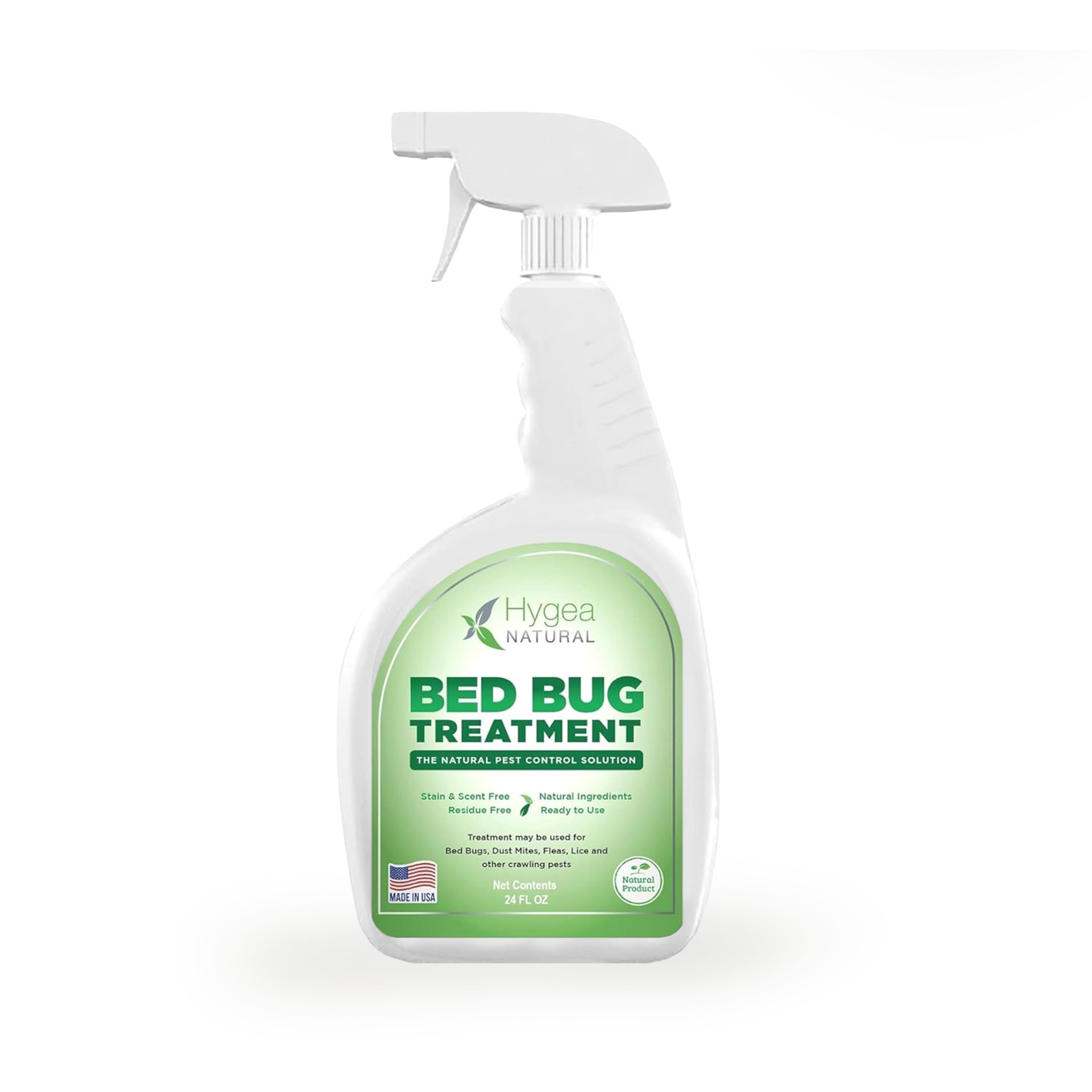 Hygea Natural Lice, Mite, and Bed Bug Natural Spray- Child & Pet Friendly Immediate Results Stain & Odor Free for Hotels, Suitcase, Backpack, Shoes Bed Bug Killer (24 oz)