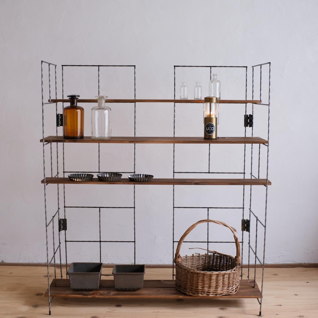 Amazon.co.jp: 最新作 無骨なアイアン＆ウッド飾り棚L イベント  