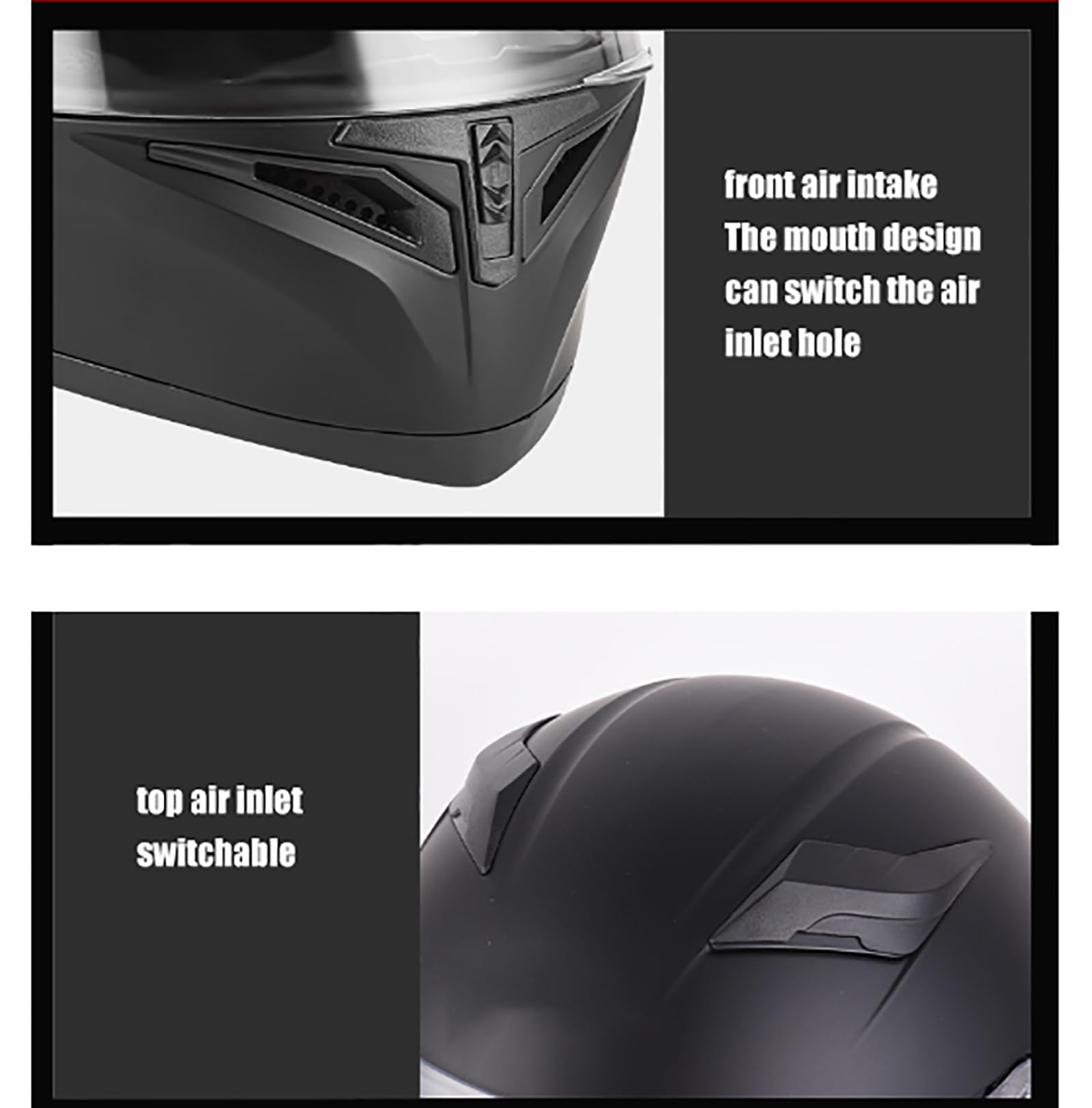 Casque Intégral Moto ECE/DOT - Taille M (55-56 Cm), ABS, Pour Homme Et Femme, Street Et Motocross
