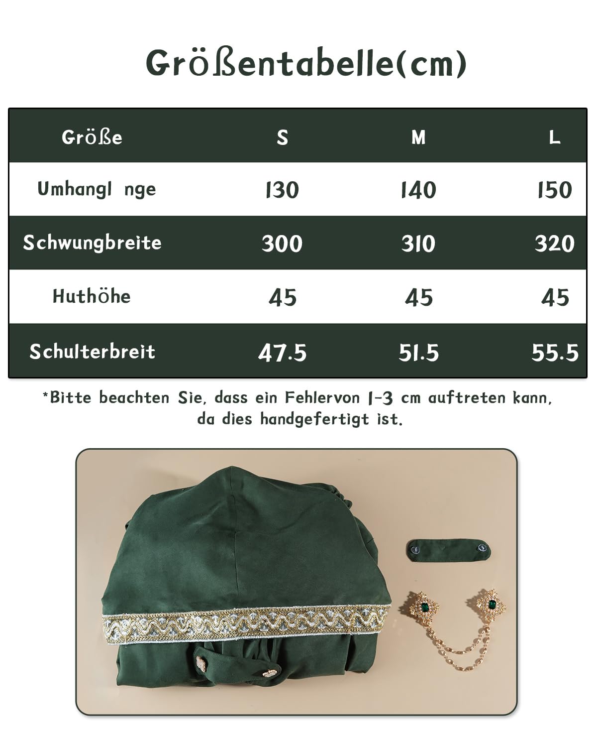 Fiamll Cape médiévale pour femme - Manteau à capuche avec manchette - Couleur unie - Trench - Renaissance - Cape de vampire - Costume d'Halloween