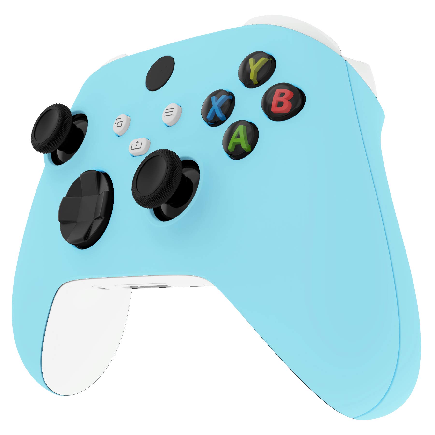 eXtremeRate Cover Joystick Custodia Copertura Frontale con Impugnatura Grip Pannello DIY Ricambio per Xbox Series X S Controller Model 1914-Celeste
