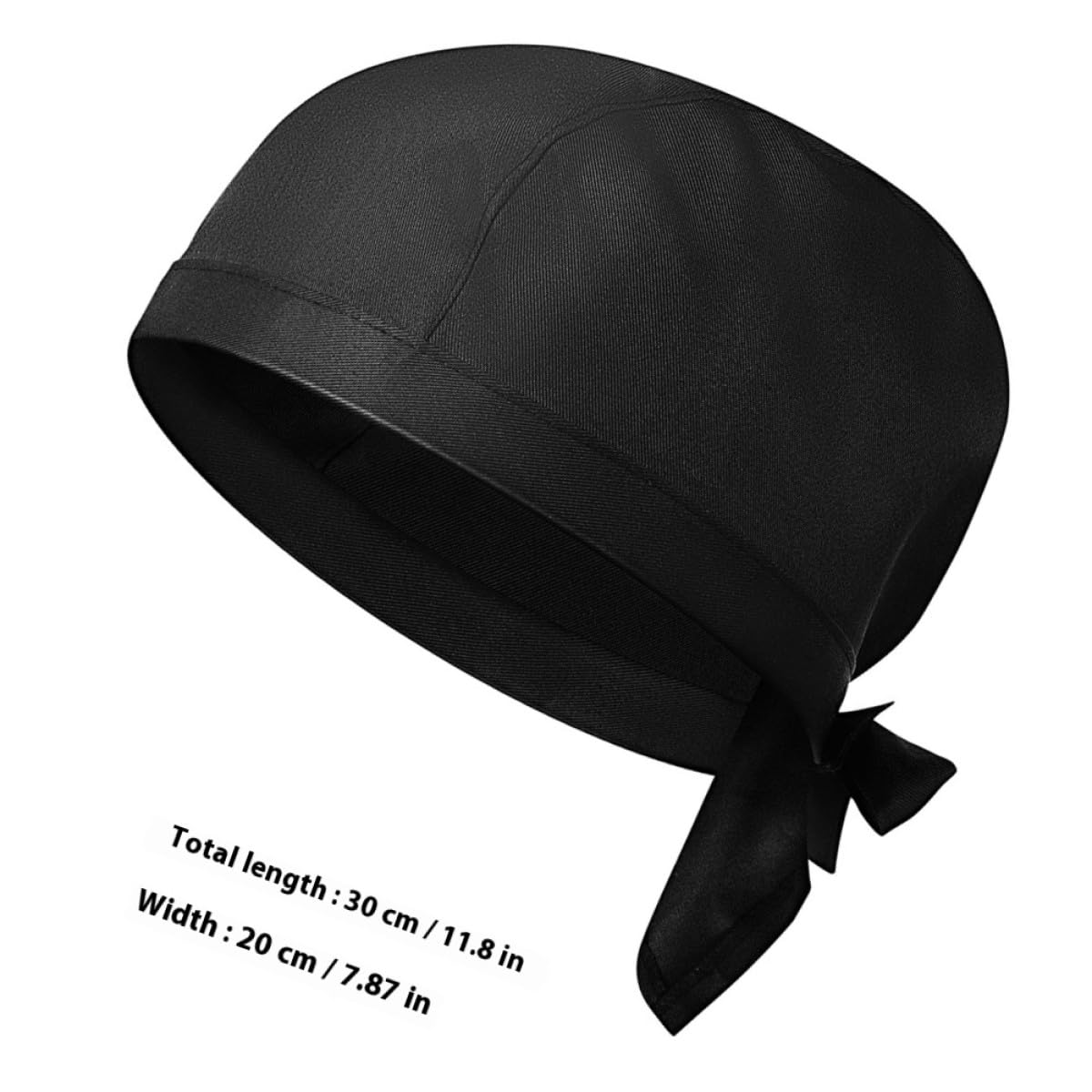 Gorro de Chef de Cocina Negro 8 Piezas de Algodón Estilo Japonés Unisex | Cocina y Comedor, Diseño Creativo y Simple, Ajuste al Cuero Cabelludo, Uniforme de Restaurante