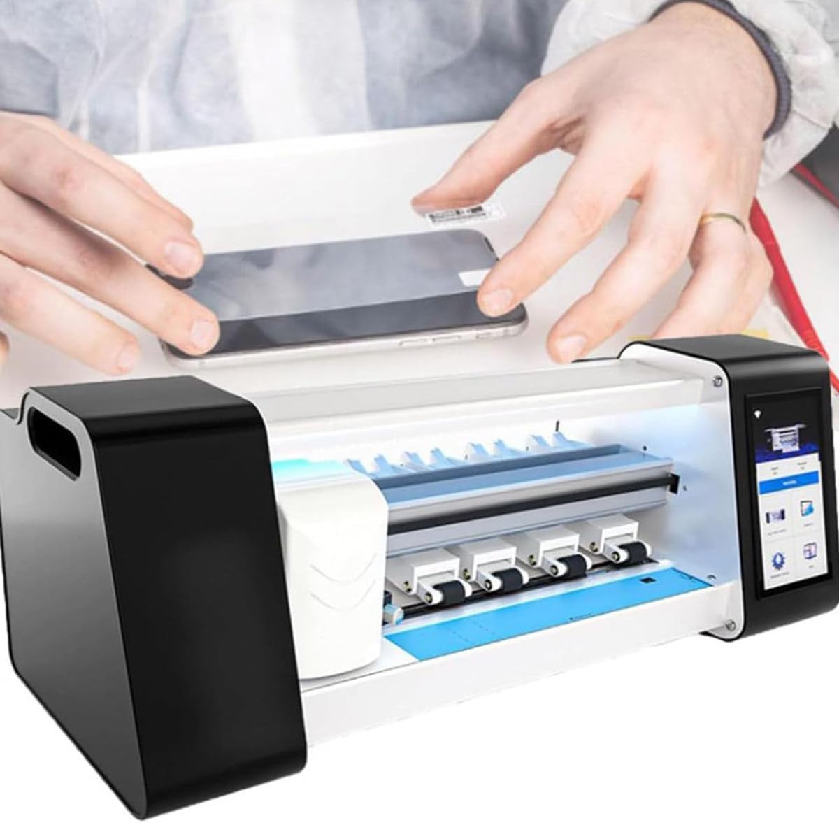 FHRKA Mobile Phone Screen Protector Multifunctional Machine Cutting for Smartphones, Intelligent Screen Protector Film with Touch Screen