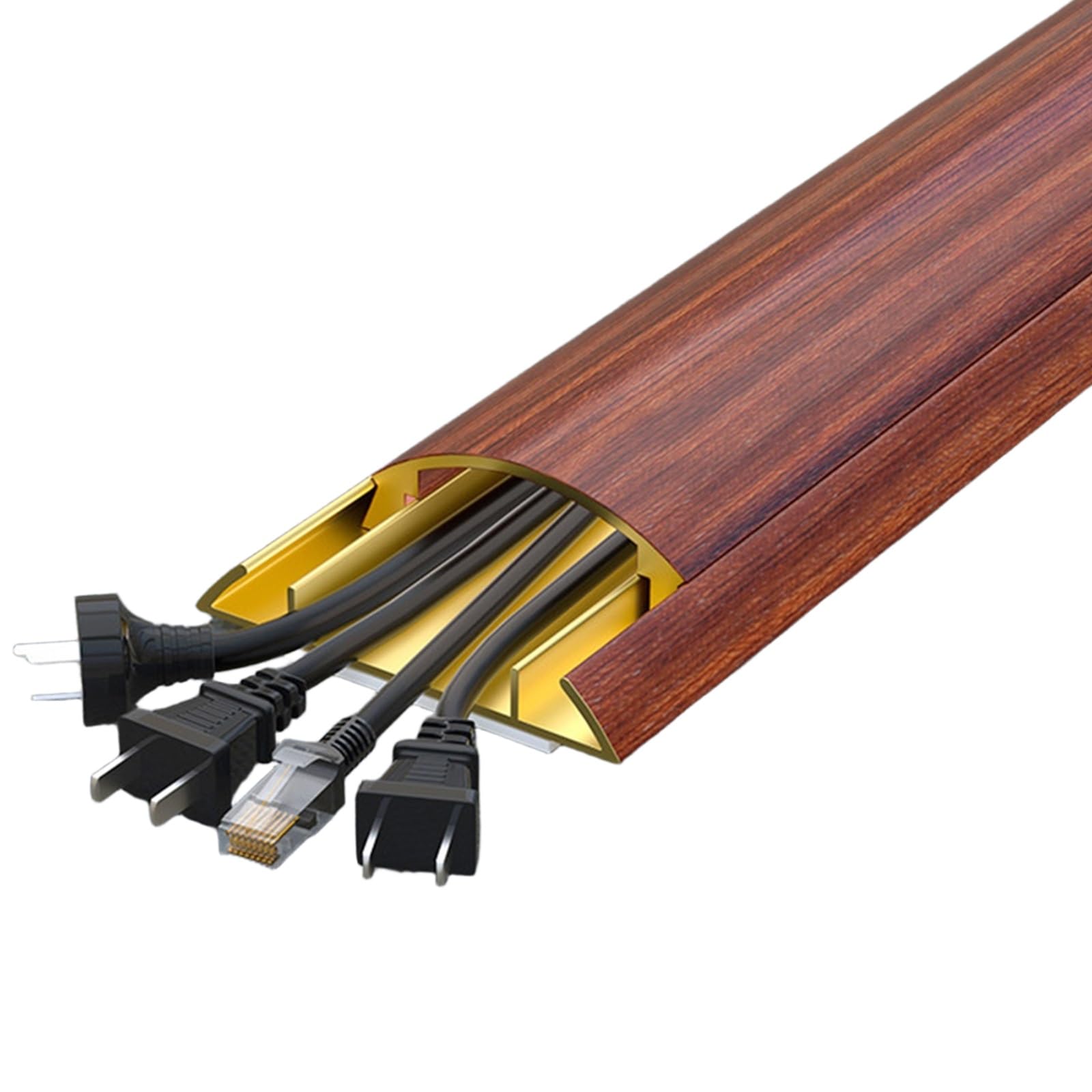 Passacavi Pavimento da 100 Cm, Canalina Passacavi Calpestabile Autoadesivo, Nasconde I Cavi di Prolunga, Previene Gli Inciampi, Gestione Dei Cavi per Casa/Ufficio(Red,4.7 * 1.3cm/1.9 * 0.51in)