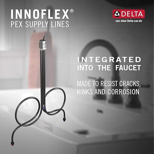 Miniatura 5 de Delta Faucet Galeon - Grifo de baño negro mate, grifo de baño de un solo orificio, grifos de baño para fregadero de 1 agujero, grifo de fregadero de