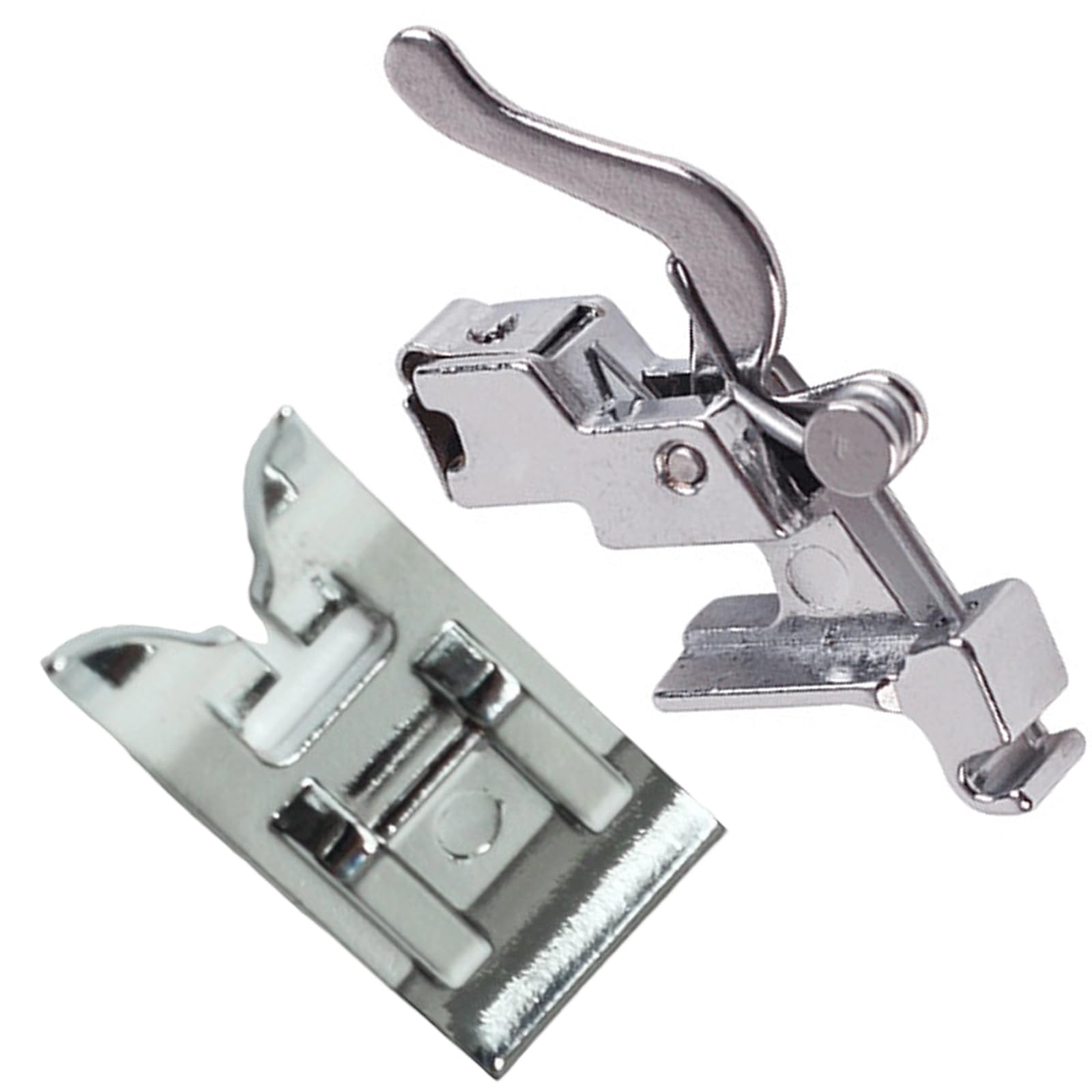 2pcs Sturdy Metal Presser Foot on Adapters Accessory with Household Sewing Machines Quilting Foot for Home Use