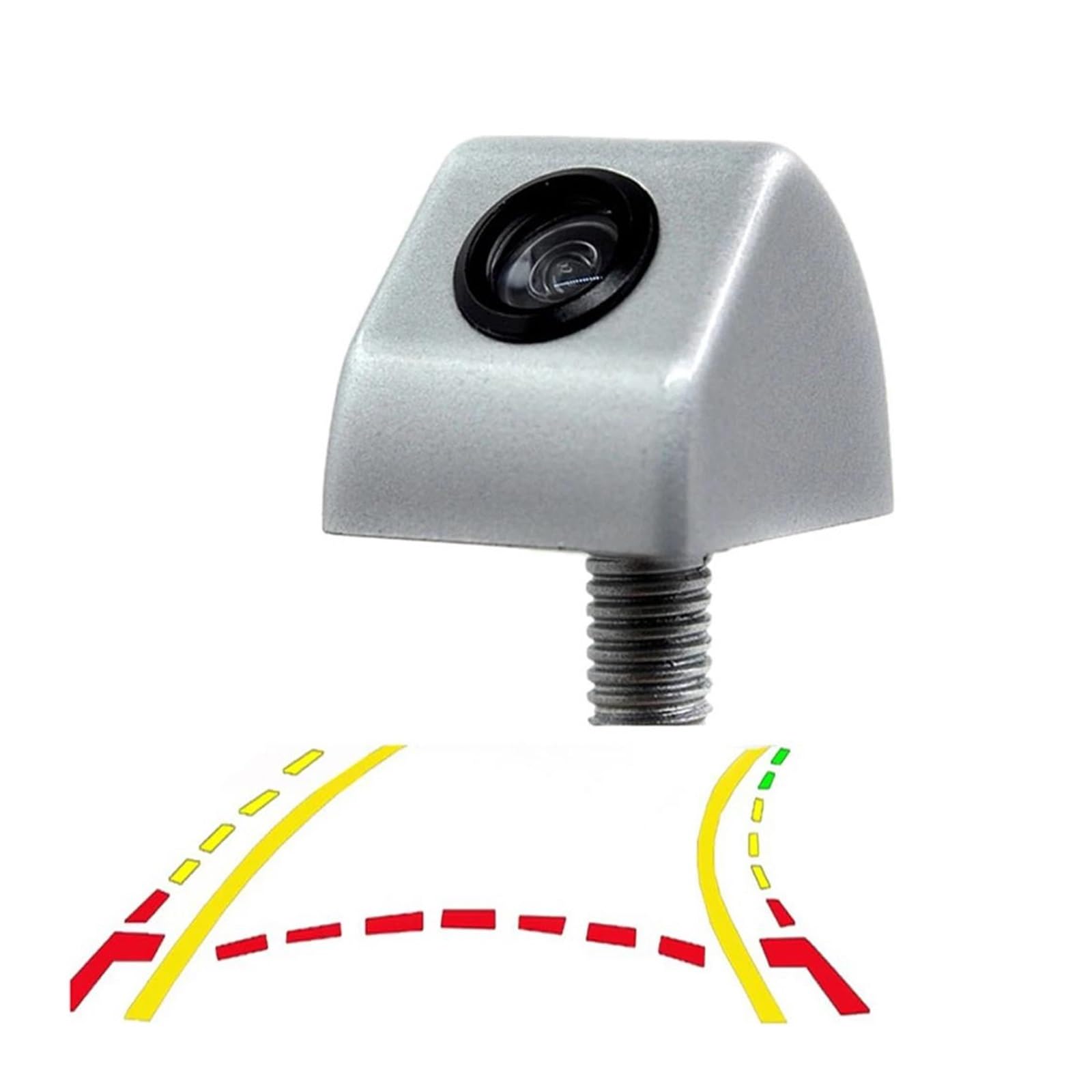 Tylna kamera samochodowa inteligentna dynamiczna trajektoria ruchu przewodnik linia parkingowa widok z tyłu kamera cofania ścieżki cofania pasuje do monitora DVD, wodoodporna kamera cofania (czarna