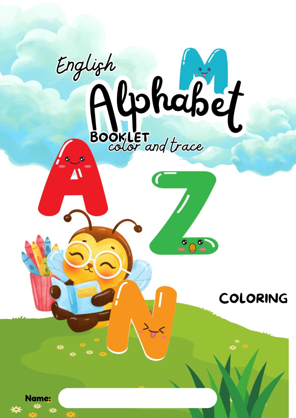 English Alphabet Coloring and tracing Booklet