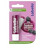 Labello Blackberry Shine Lip Balm 4.8 g, Colourful Lip Balm with Blackberry Flavour, Moisturising Lip Balm 24H with Natural Ingredients and Colour Pigments