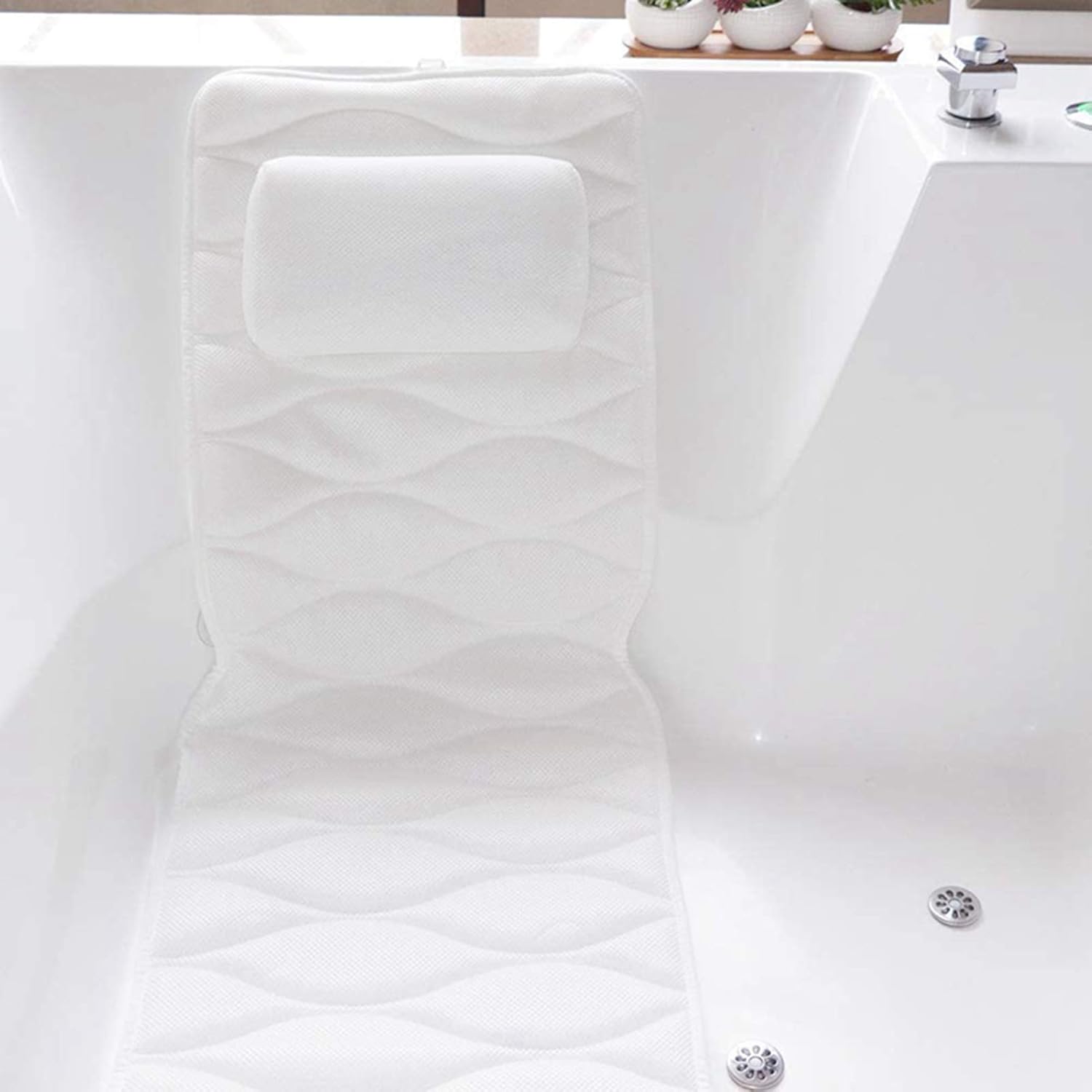 YIYIBO cojín para bañera Cojín para,cojín de bañera con Ventosa,Bath Pillow Ergonómico, para Bañera Jacuzzi y Hidromasajes,2 Piezas