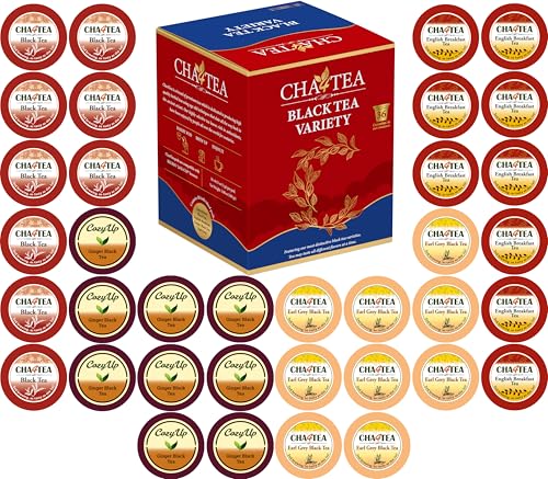 Cha4TEA 36-Count Assorted Black Tea Sampler for...