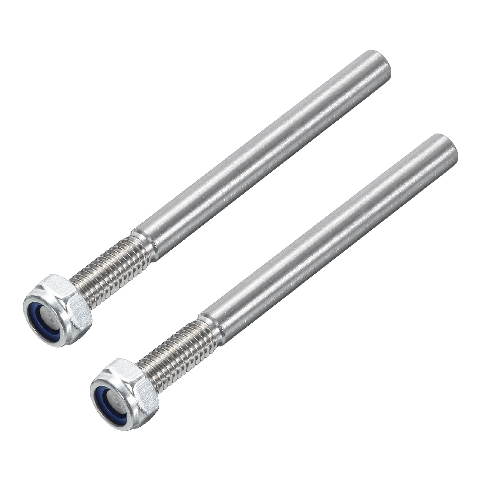 MECCANIXITY Pack of 2 Landing Gear Steel Axle 1/4 Inch Dia 3 Inch Length M6 Wheel Drive Shaft with Nuts for RC Airplane