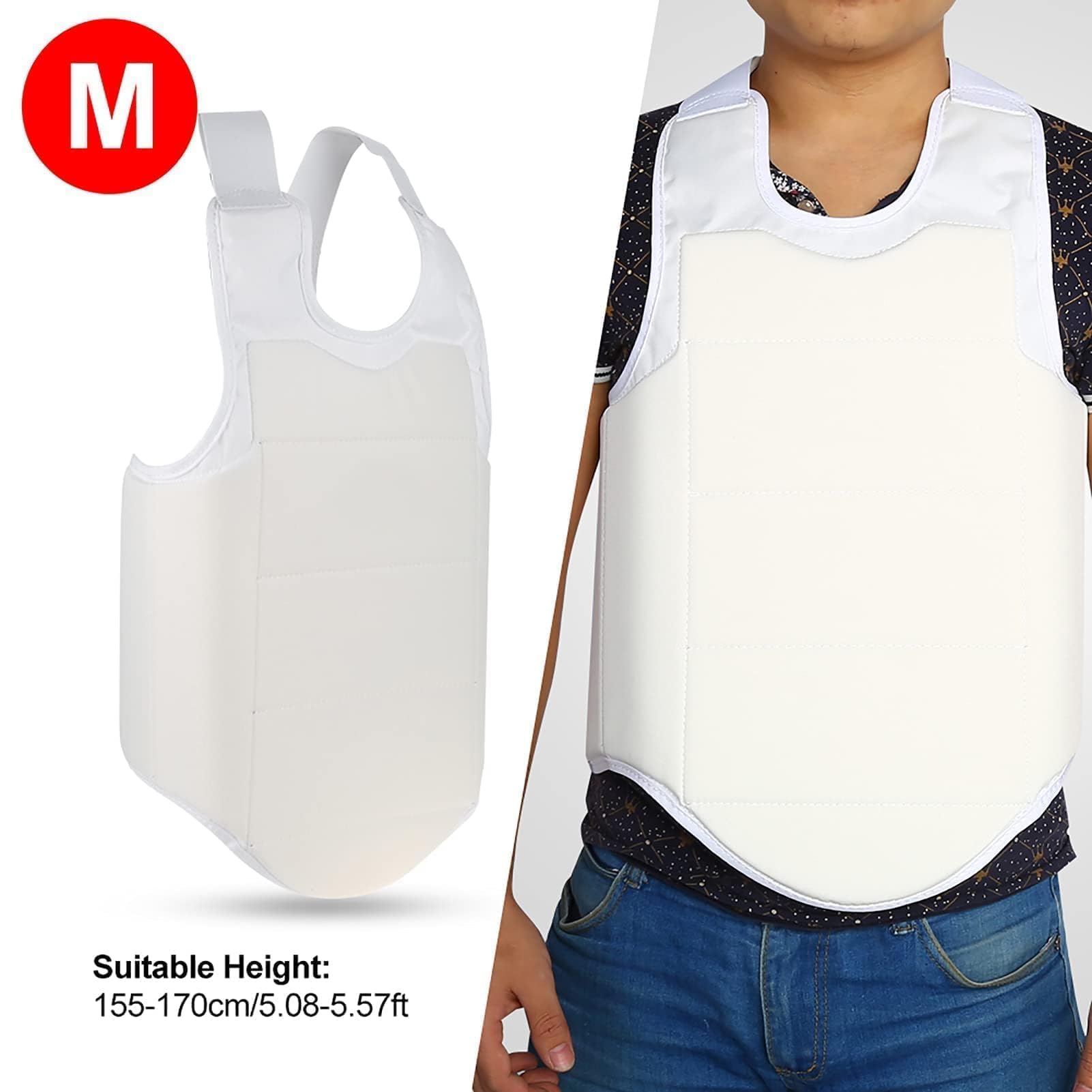 VBESTLIFE Karate Chest Guard Unisex Adulto Ni?o Taekwondo Boxing Karate Chest Protector Accesorio(M),Protector de Pecho de k¡§¡éRate