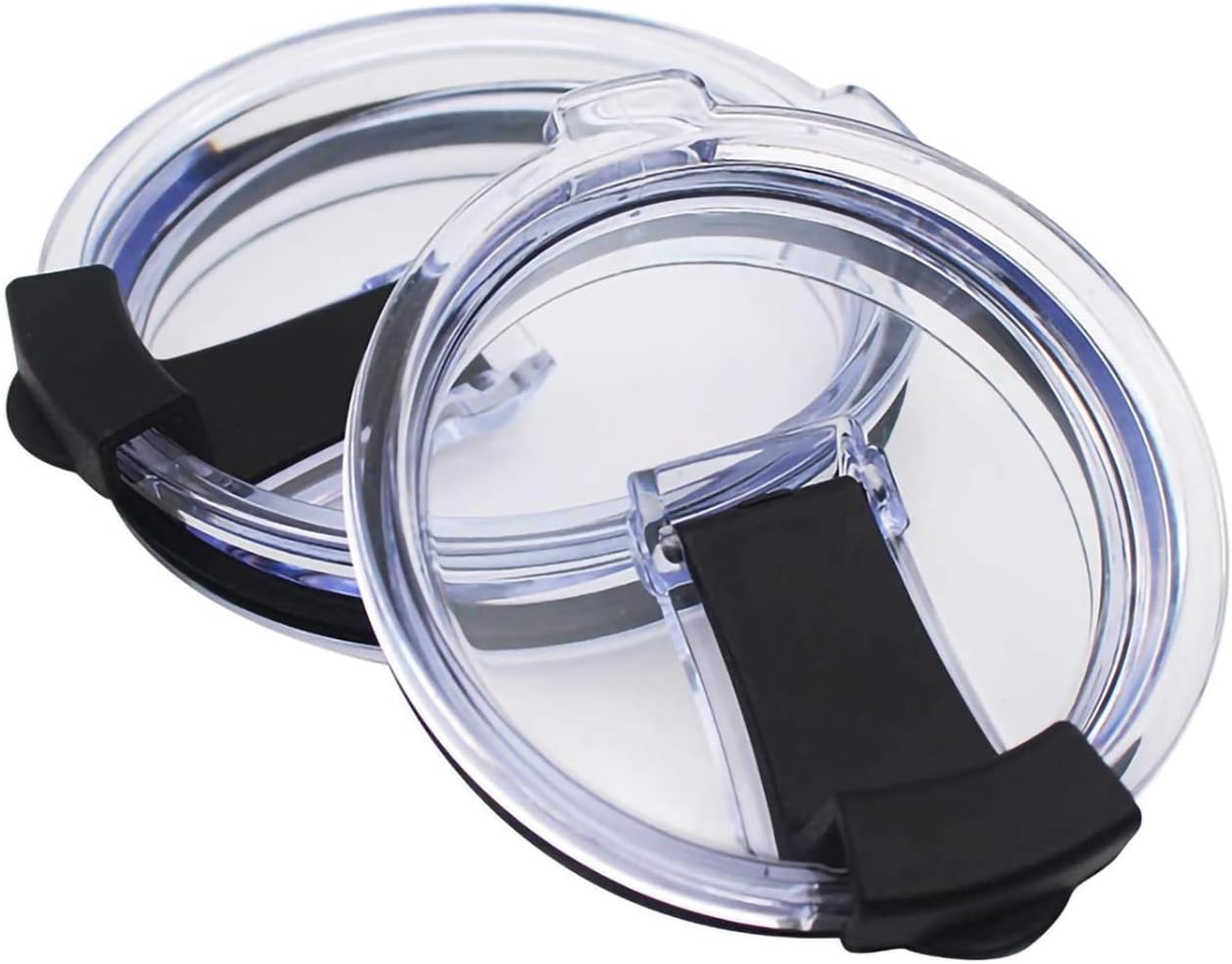 2 Pcs Black 30 oz Tumbler Lids, Cup Lids Tumbler Replacement Lids Spill Proof Splash Resistant Lids Fit for Yeti tumbler