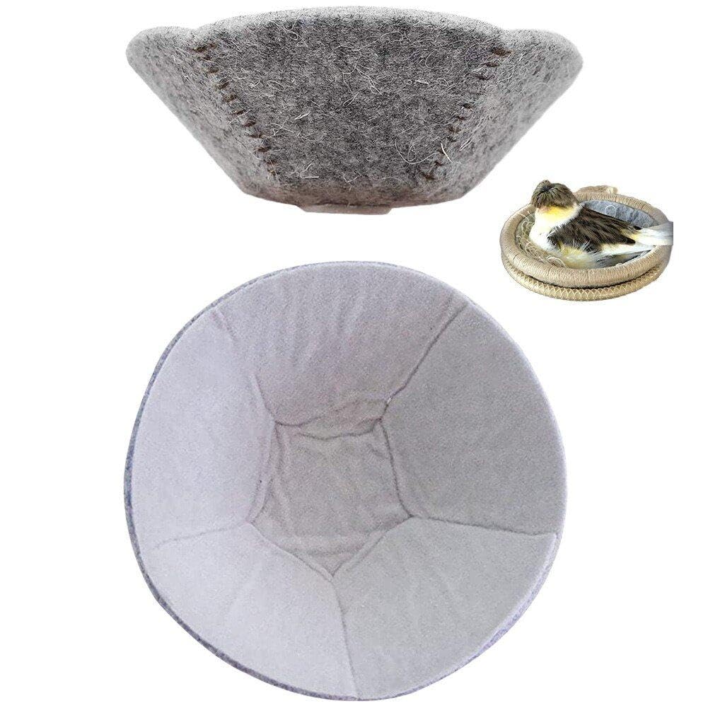 Sanfly Bird Nest Mat 2pcs/set Breathable Coconut Fiber Nesting Mat Canary Finch Bird Nesting Felt Pad Nest Accessories Supplies