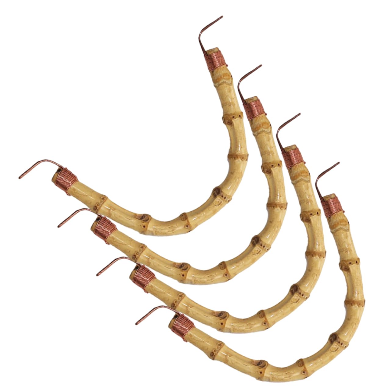 4pcs Teapot Handle Wood Handbag Handles Purse Handles Replacement Decorative Kettle Handles Kettle Supplies Teapot Grip Handles Pottery Boiling Kettle Handles Japan Bamboo Copper