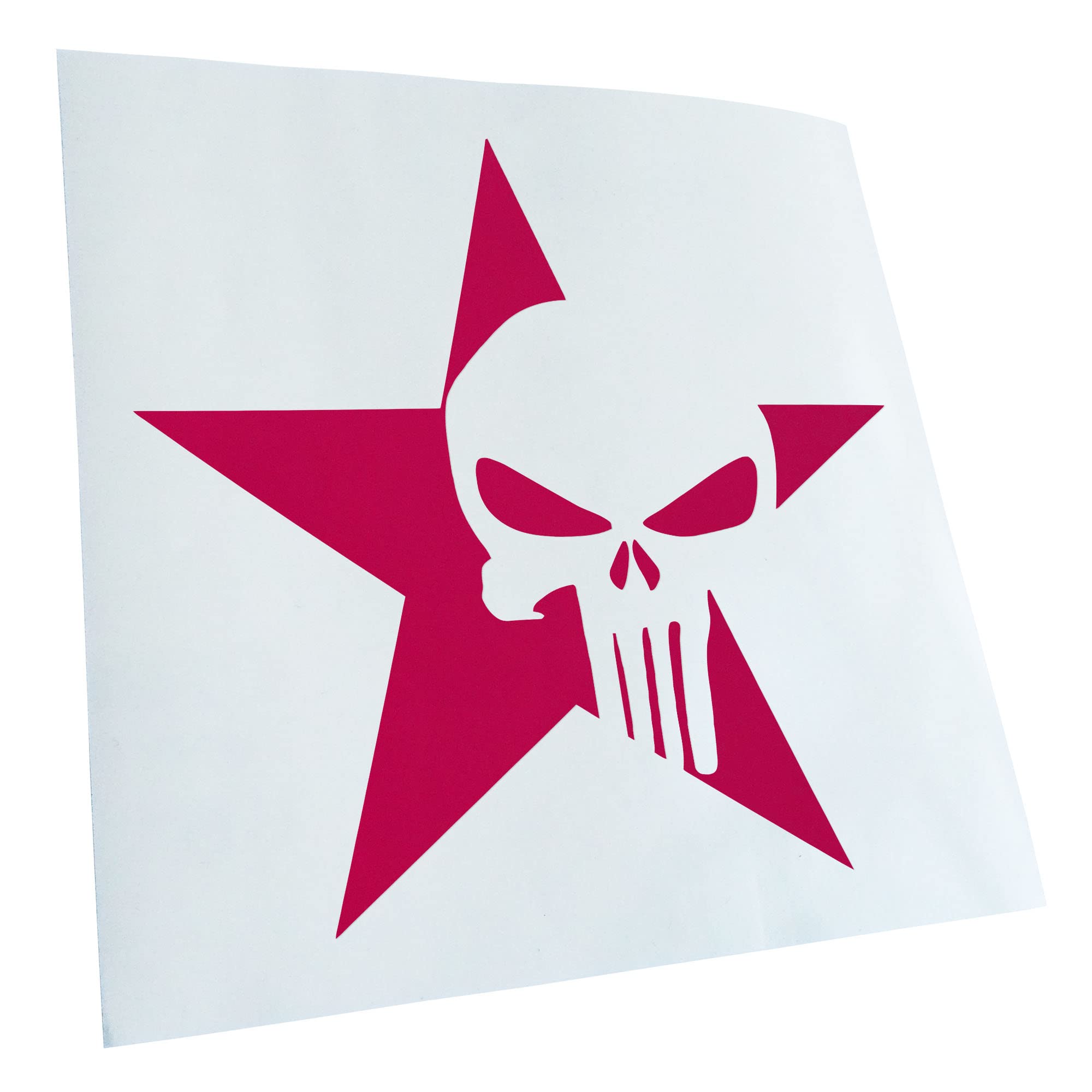 Kiwistar - Car Sticker - US Punisher Star Star Sticker for Car, Laptop, Bicycle, Truck, Motorcycle Multicolor JDM Decal Racing