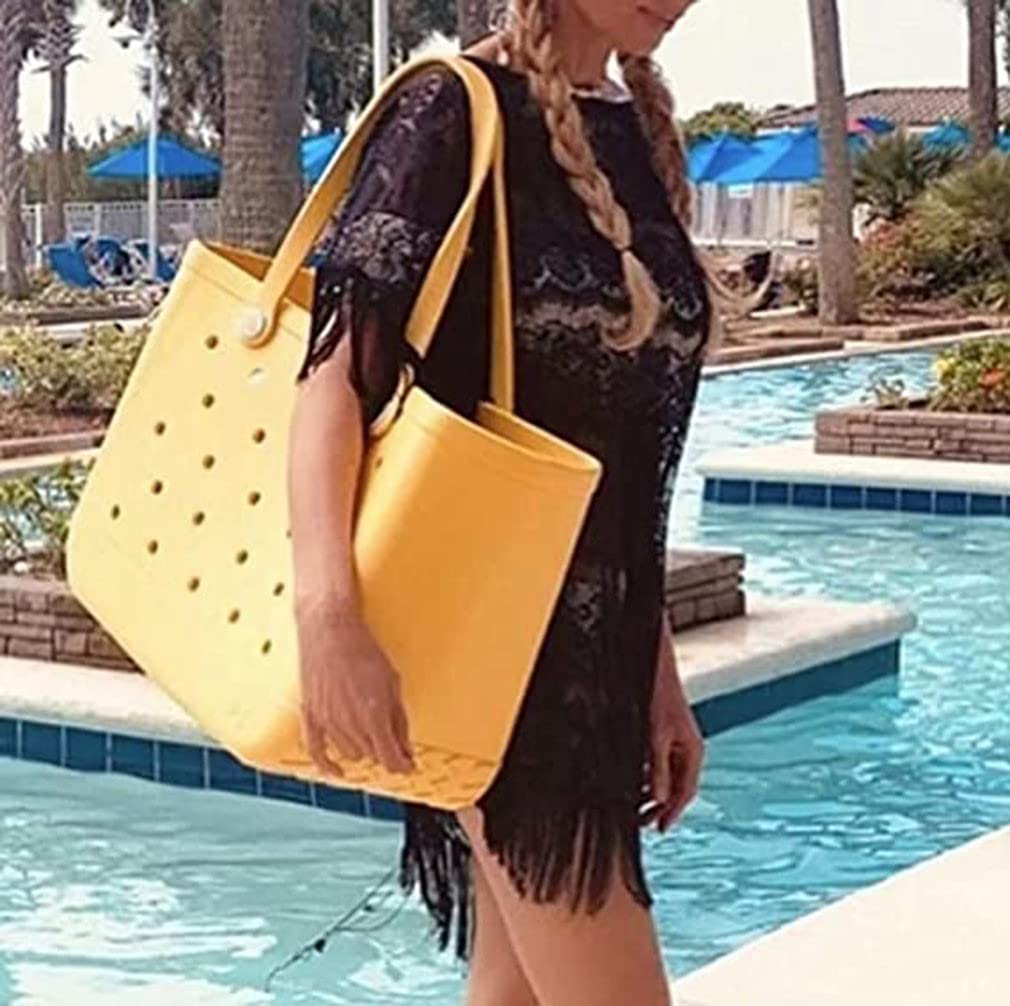 Gummi-Einkaufstasche, Strandtasche, Wasserdicht, Sanddicht, Outdoor-Reisetaschen, Silikon-Handtasche Für Strand, Markt, Pool S