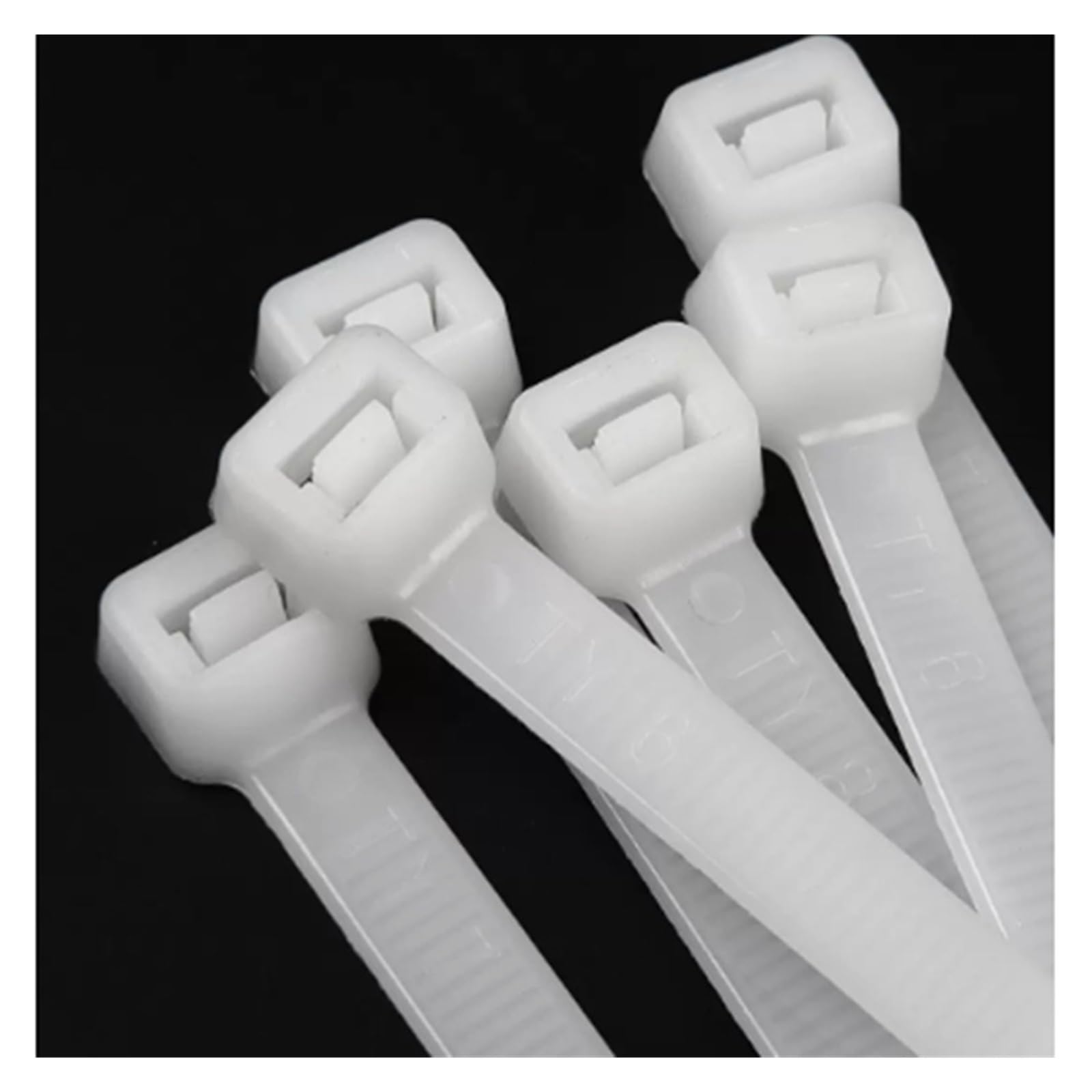 assortimento di Fascette per Cavi,Fascette per, Cravatta in Nylon di plastica autobloccante Bianca Nera 5 * 300 mm ~ 8 * 500 mm(Black 100pcs,5x400mm)