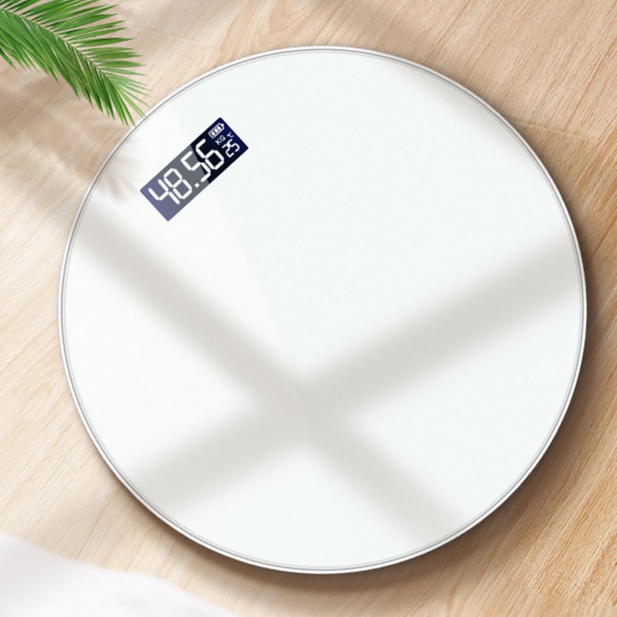 Digitale Körperwaage Weiß 180kg, mit LED Anzeige für Zuhause