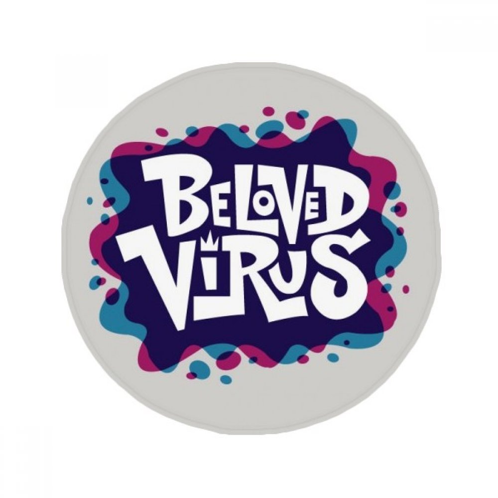 Tapis antidérapant de sol Beloved Virus multicolore 60x60 cm pour entrée