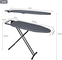 Vista 2 de Duwee Tabla de planchar de 12 x 36 pulgadas con cubierta resistente al calor y almohadilla de fieltro gruesa, patas resistentes