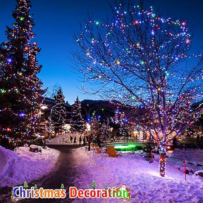 131FT 400 LED Christmas Lights Outdoor String Lights 8 Modes & Timer Twinkle Fairy Lights Plug in Waterproof LED String Lights for Xmas Yard Tree Patio Wedding Holiday Party Decorations (Multicolor)