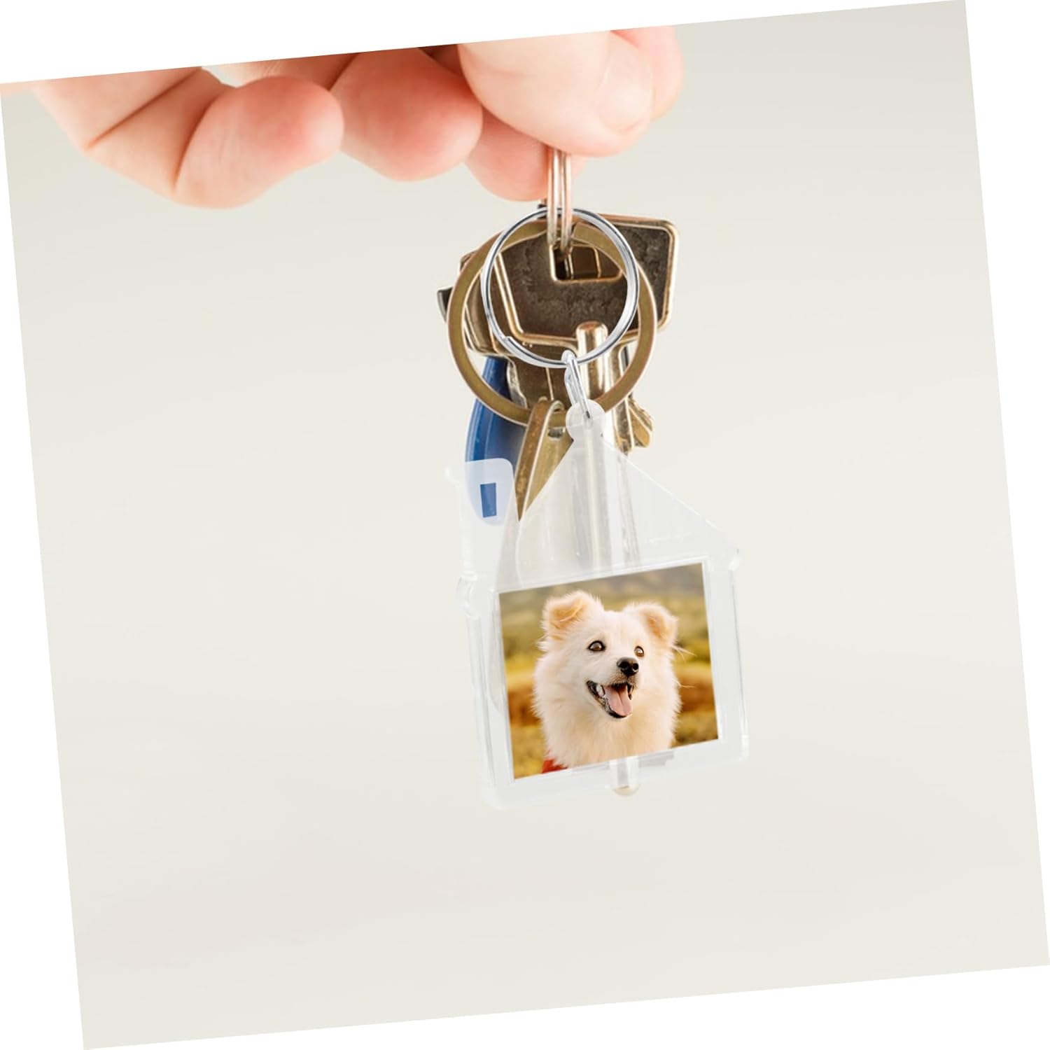 100pcs Lightweight Acrylic Keychain Blanks Diy Photo Frame Keychains for Custom Bulk Easy to Use Photo Insert