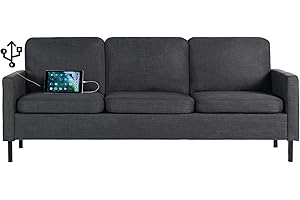 STHOUYN W Fabric Loveseat Sofa with 2 USB