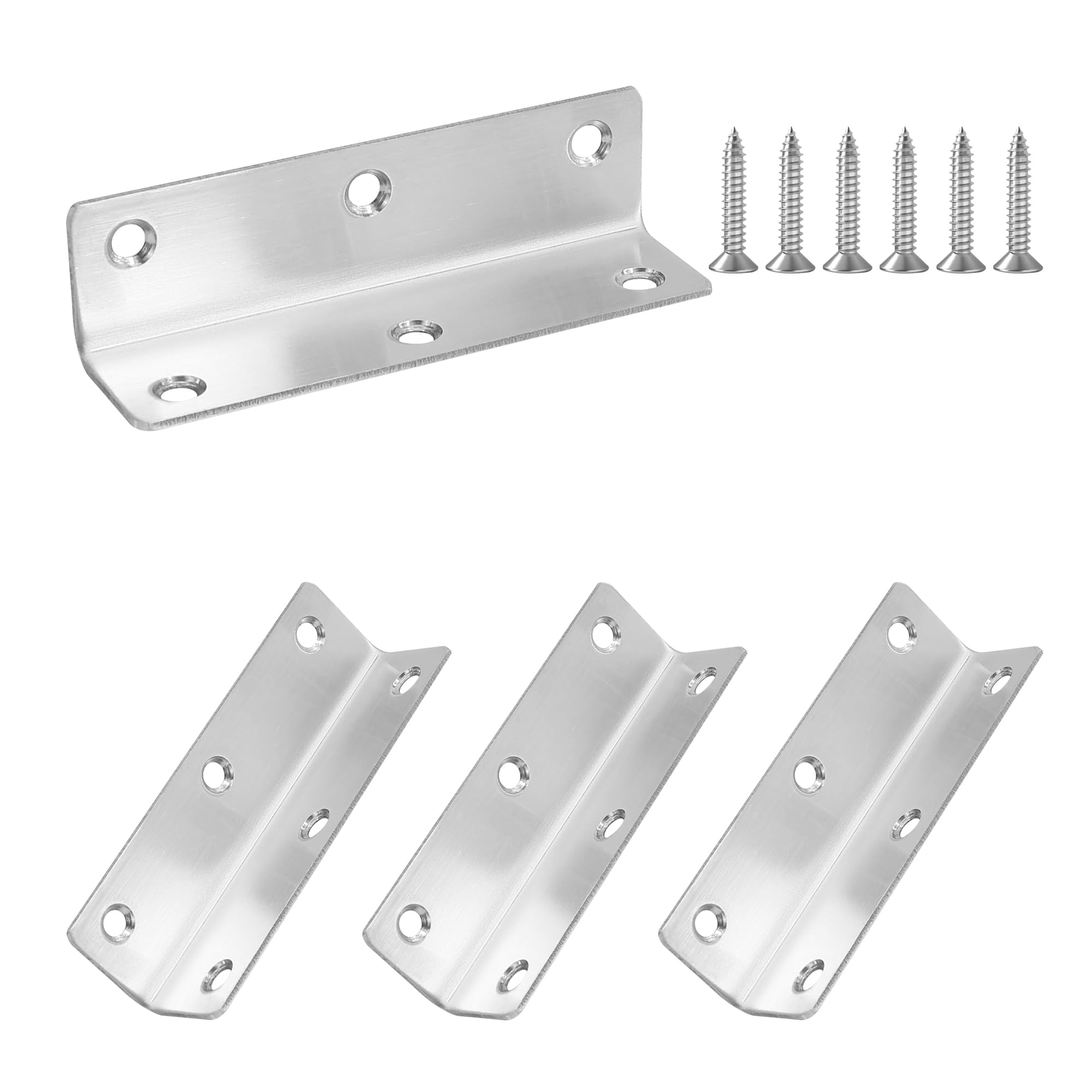 Escuadras Para Estanterias Soporte De Esquina En L De Acero Inoxidable - Para Uniones, Estantes, Muebles - Estilo Moderno Soporte Para Esquinas Moderno