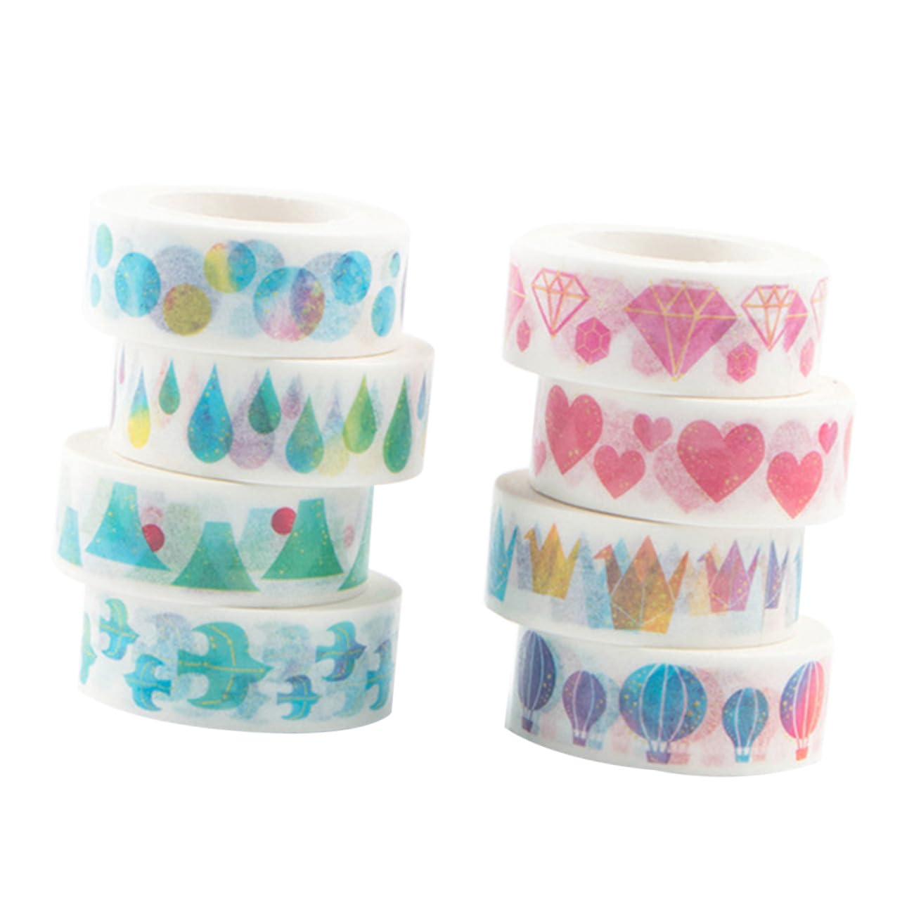 VILLCASE 24pezzi Nastro Adesivo Wasabi Da Nastro Decorativo Per Scrapbooking e Fai Da Te Per Organizzare Planner e Decorare Oggetti Confezione Variegata