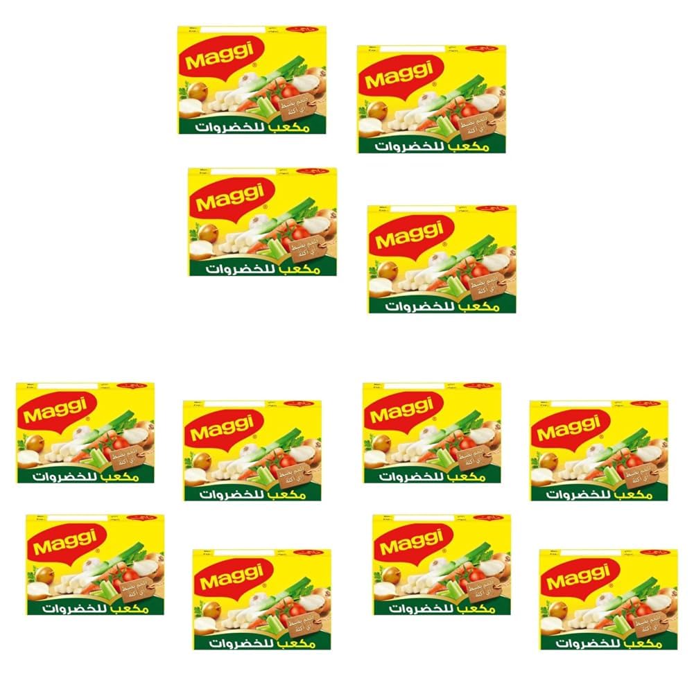 Maggii Vegetable Stock Cubes, Pack of 12, A Flavorful Convenient Seasoning Crafted From The Goodness of Real Vegetables and a Blend of Carefully Selected Herbs & Spices 4 Cubes (72g)-image-31