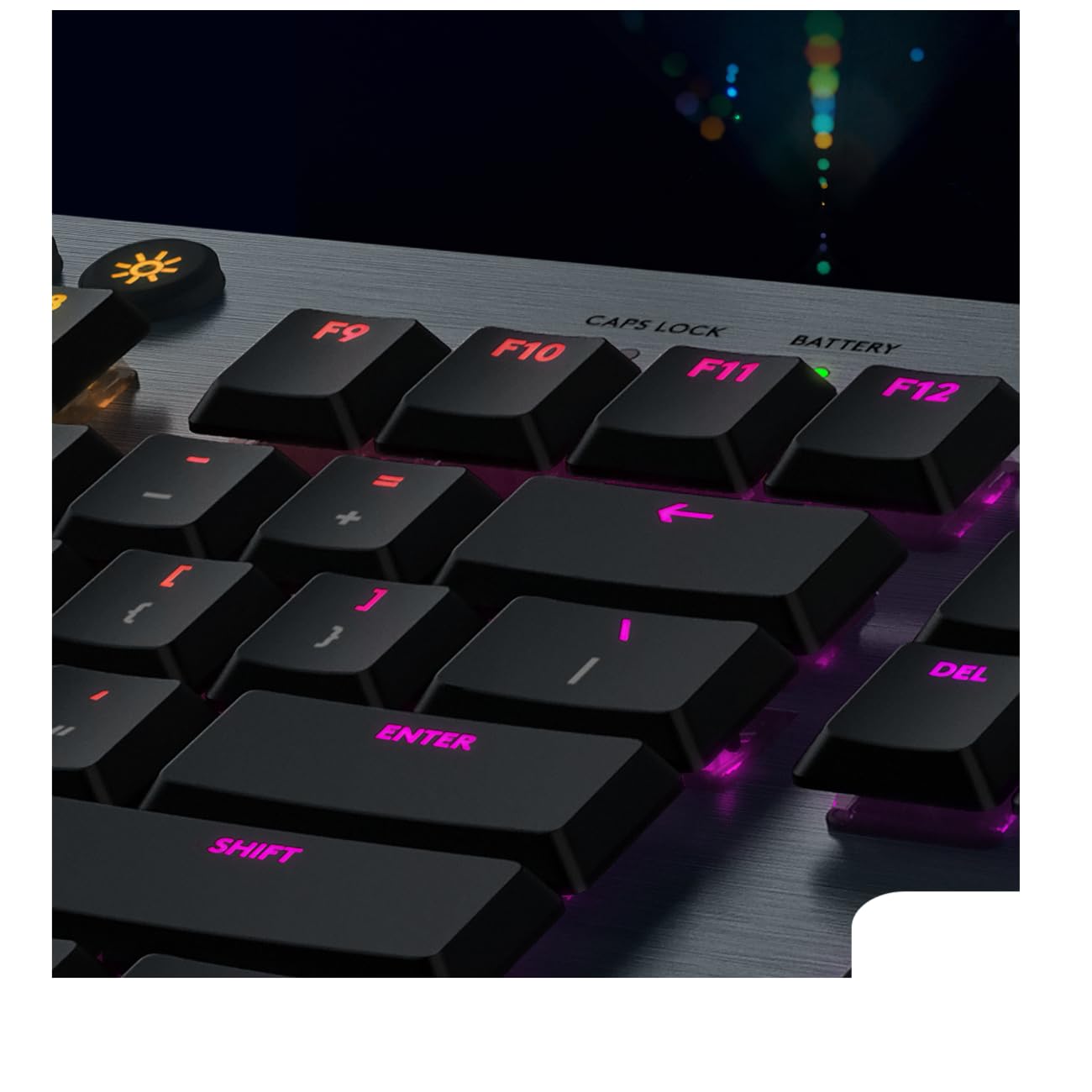 Logitech G915 LIGHTSPEED Tastiera Gaming Meccanica Wireless, Profilo Ribassato, GL-Tactile Switches, LIGHTSYNC RGB, Design Sottile, +30 ore di Durata della Batteria, QWERTY US Layout, Nero