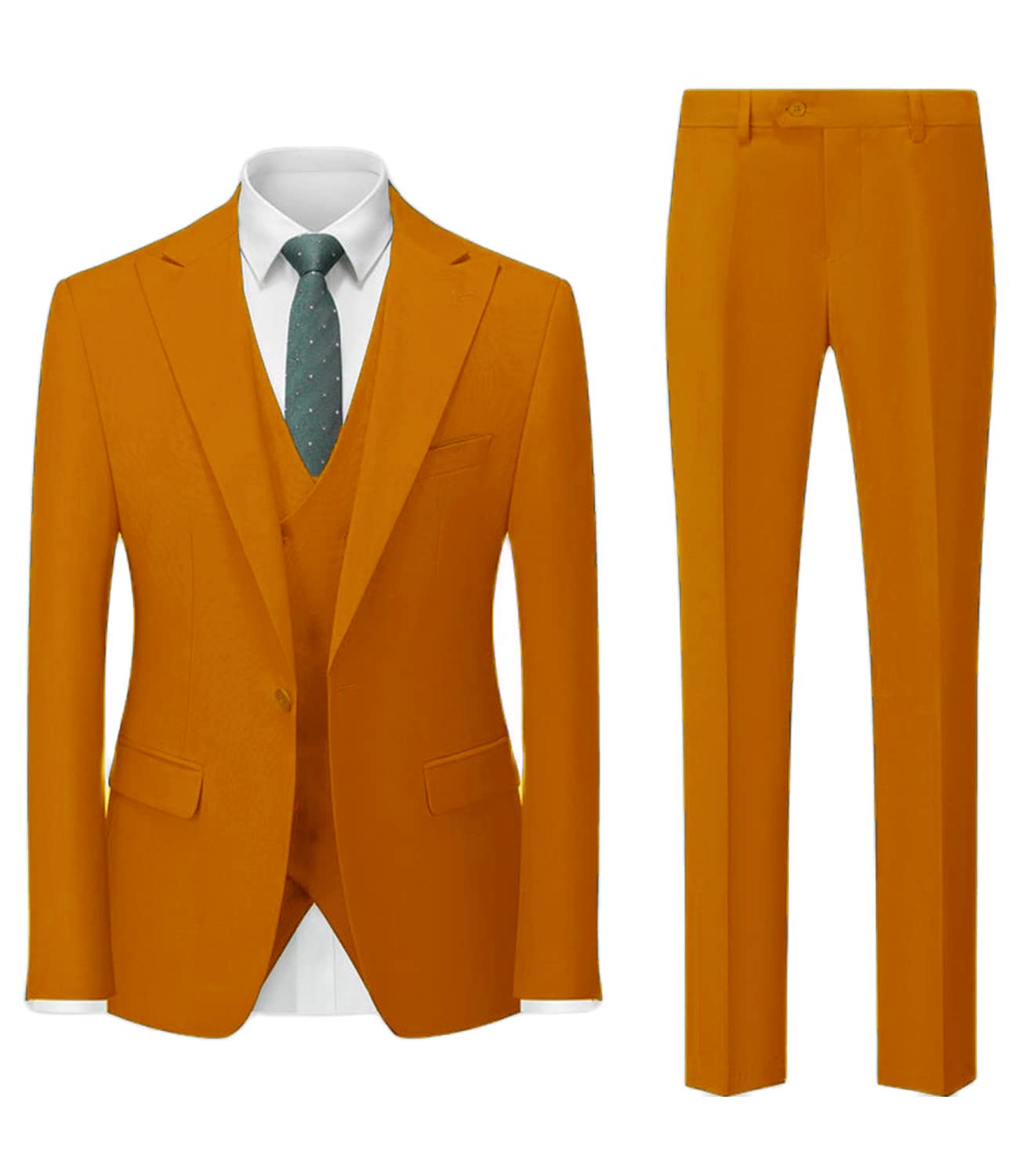 Completo da uomo 3 pezzi Regular Fit Formale Business Prom Sposi Smoking per festa di nozze Solido Blazer Pantaloni Set