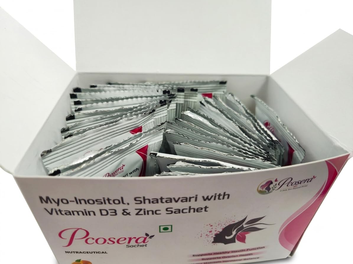 PCOS & PCOD Supplement with Myo-Inositol, Shatavari with Vitamin D3, Zinc & Folic Acid Sachets | Orange Flavour | 30 Sachets x 5g | Nutraceutical Supplement — Amazon image 7