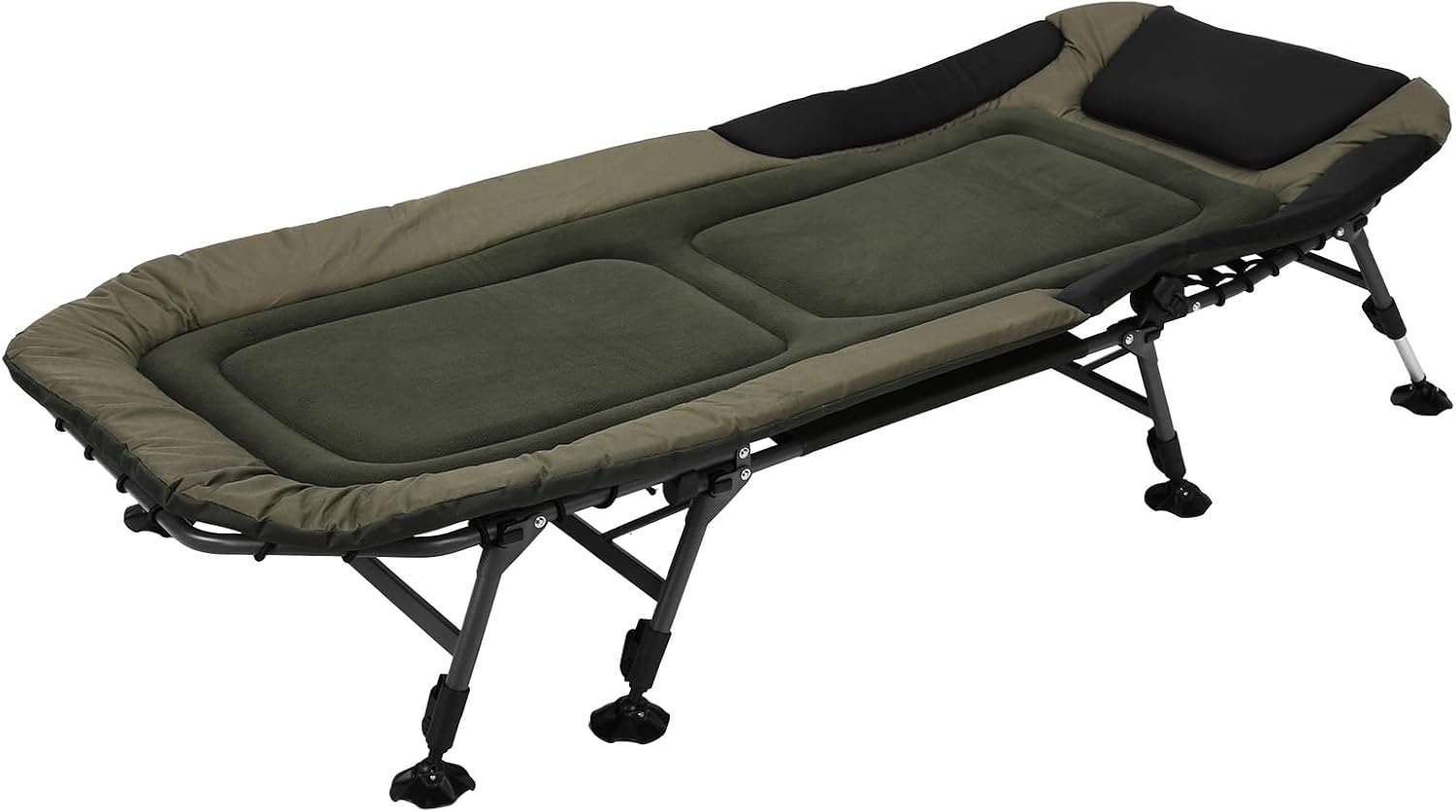 33 Inch Wide Foldable Camping Cot, Adjustable Portable Sleeping Bed with Carry Bag, 397LBS Heavy Duty Sturdy Outdoor Cot, Easy Assembly for Camping, Hiking Beach Trips