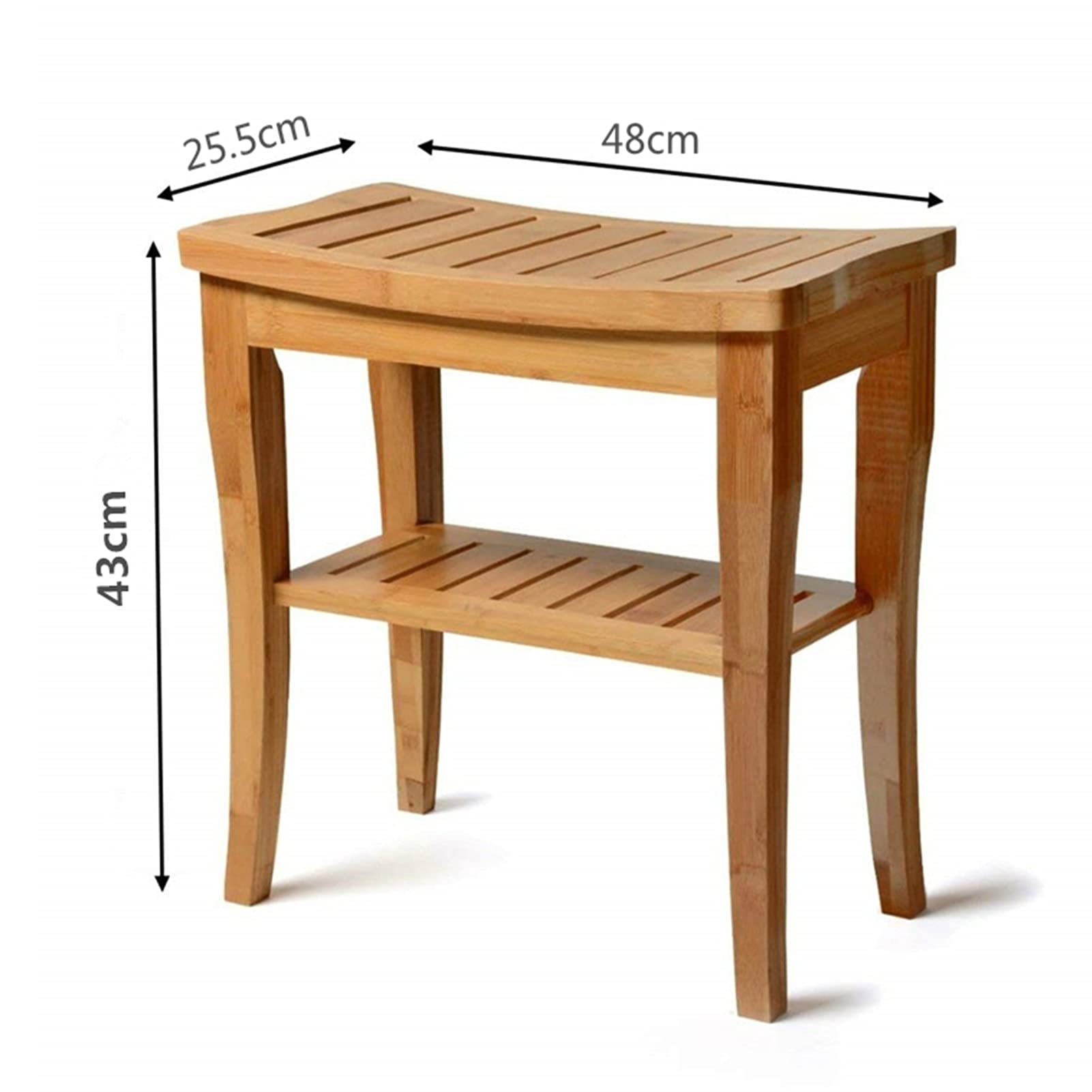 Banco de ducha de esquina de bambú, taburete de paso, taburete de baño con estante de toalla de almacenamiento, taburete de baño impermeable, asiento organizador de almacenamiento de baño de spa