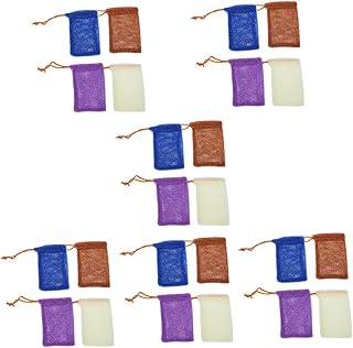 FRCOLOR 24 Pçs Saco De Sabão Rede De Espuma Buchas De Banho Espuma Bolha De Sabão Malha Bolsa De Sabão Purificador Sacos De Rede Rede De Espuma De Bolha De Sabão Prático Saco De Sabão Uso