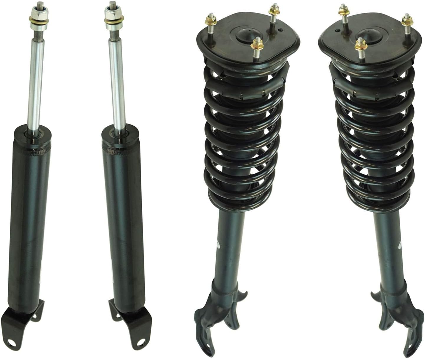 TRQ Front and Rear Complete Strut Assembly & Shock Absorber Kit Complete Strut & Coil Spring Assembly Compatible with 2011-2015 Jeep Grand Cherokee