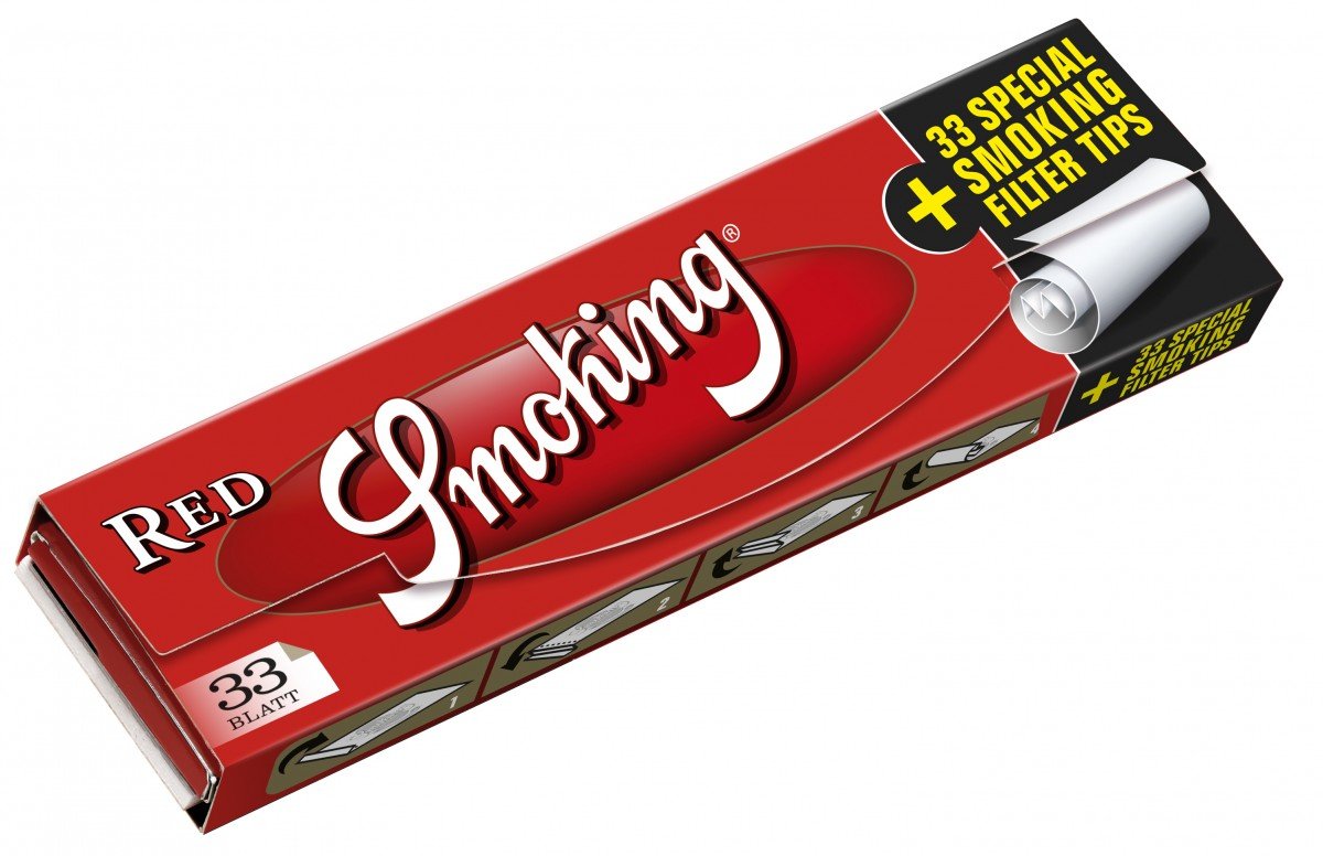 10x Smoking Red KS Papers Tips Filters Rolling Papers + Tips (10x33/33