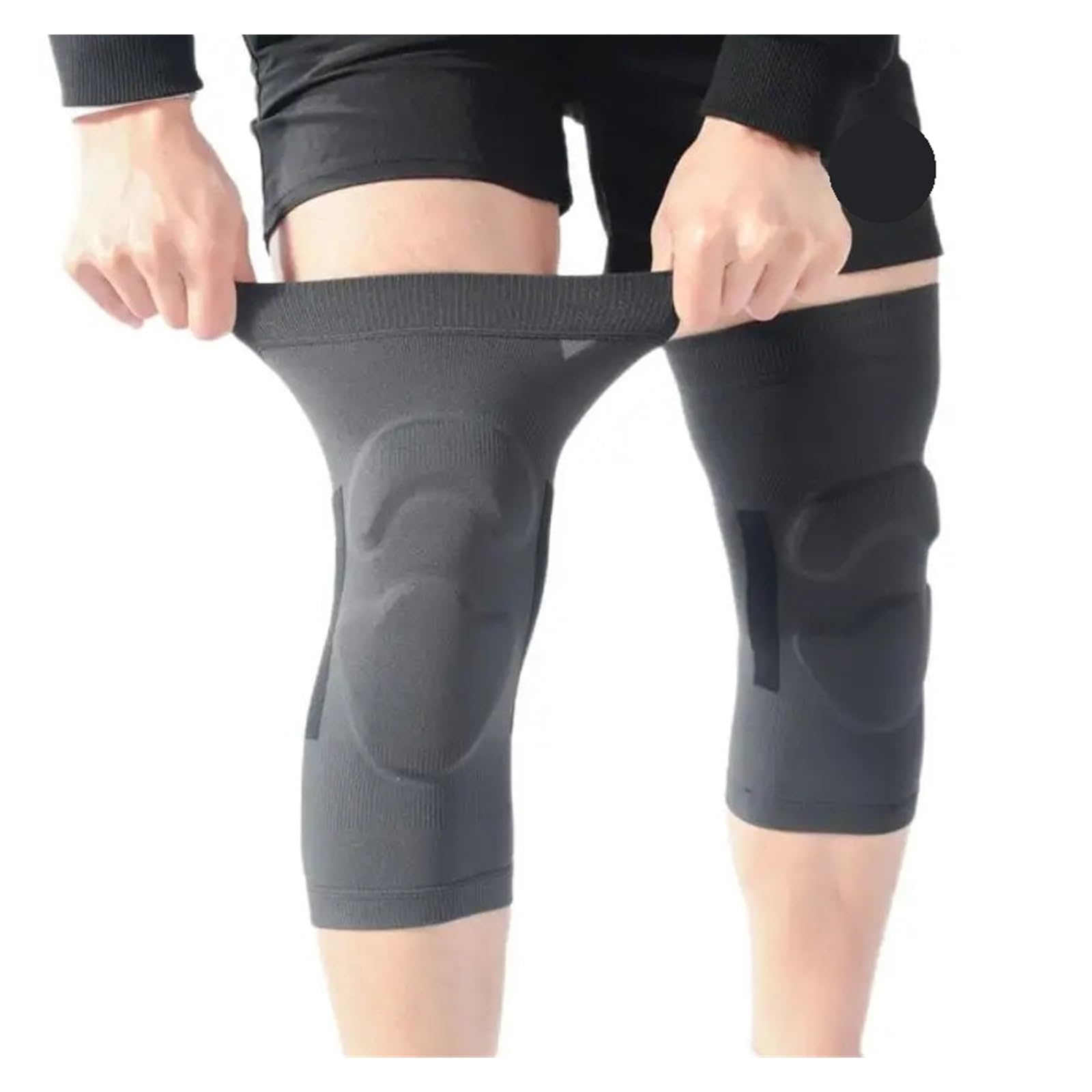 GenouillèRe Sport 1Pair Knee Pads Padded Crashproof Leg Compression Sleeve Knee Support Brace Football Volleyball Basketball Gym Sport Kneepad pour Hommes Et Femmes(Black,M)