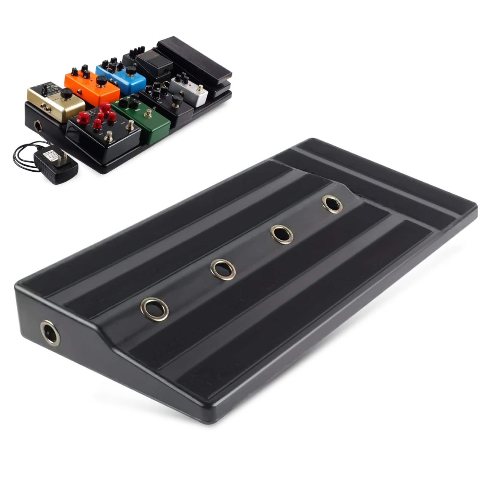 SUPVOX Guitar Effects Pedal Board Lightweight Portable Design Mounting System for Musicians the Go Features Cable Management and Flexible Layout for Easy Arrangement