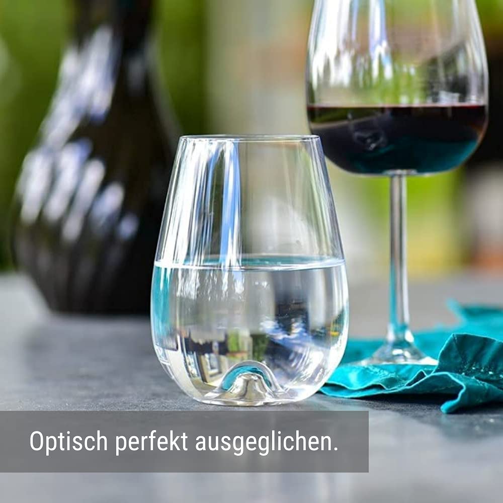 Stölzle Lausitz Vulcano Weinbecher 475 ml I Weißweingläser 6er Set I hochwertige Weingläser ohne Stiel spülmaschinenfest I Weißweinbecher Set stoßfest I schöne Gläser wie mundgeblasen