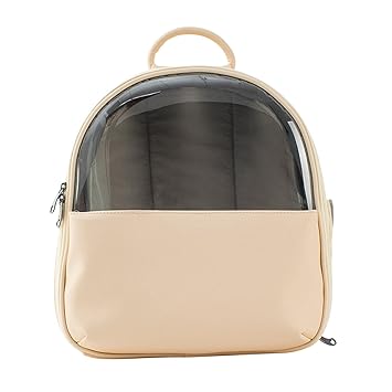 Meri SHOPP Breathable Pet Dog Cat Carrier Small Animal Mesh Backpack for Traveling Beige