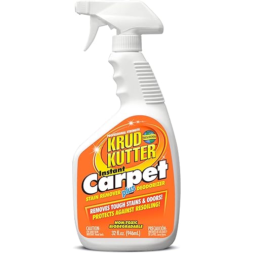 Krud Kutter CR326 Instant Carpet Cleaner/Stain Remover Plus Deodorizer Spray, 32 Fl Oz